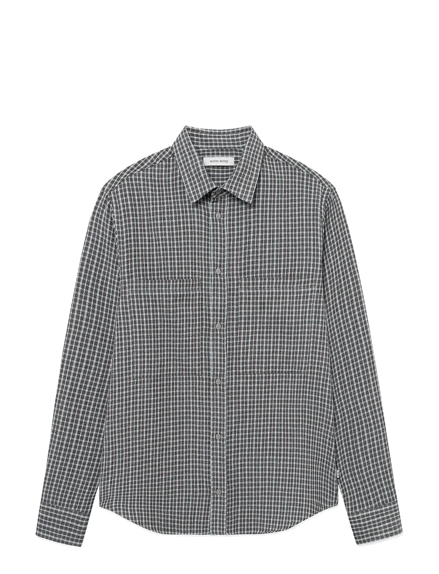 WOOD WOOD - WWNico shirt 25280 - subdued blue check - 1