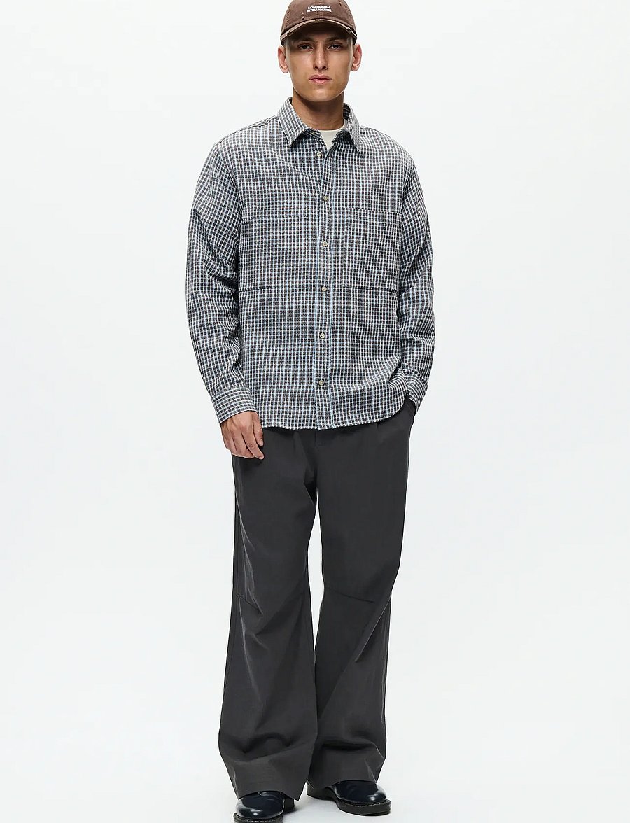 WOOD WOOD - WWNico shirt 25280 - subdued blue check - 3