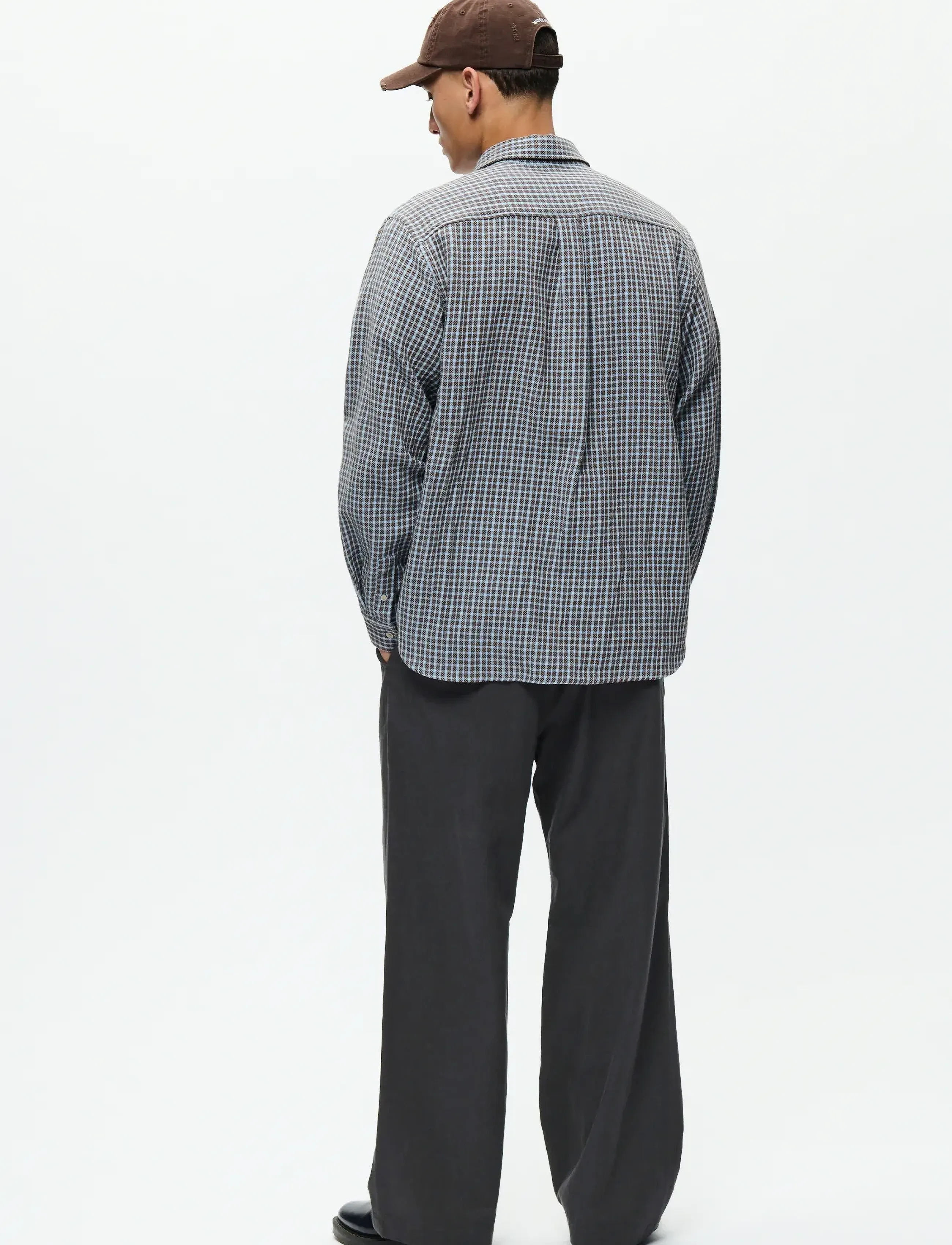 WOOD WOOD - WWNico shirt 25280 - subdued blue check - 4