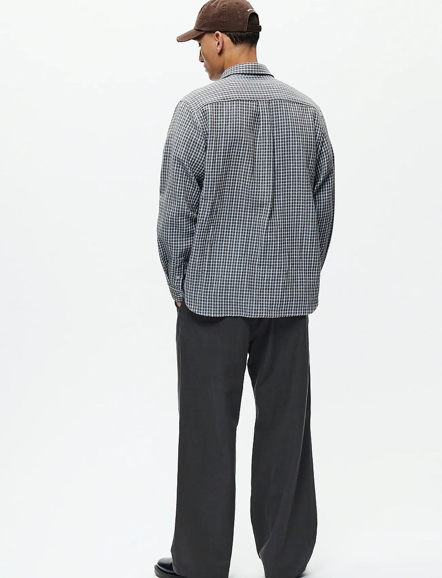 WOOD WOOD - WWNico shirt 25280 - subdued blue check - 4