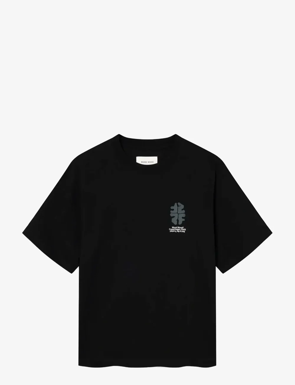 WOOD WOOD - WWGary tee nuts 25220 - short-sleeved t-shirts - black - 1