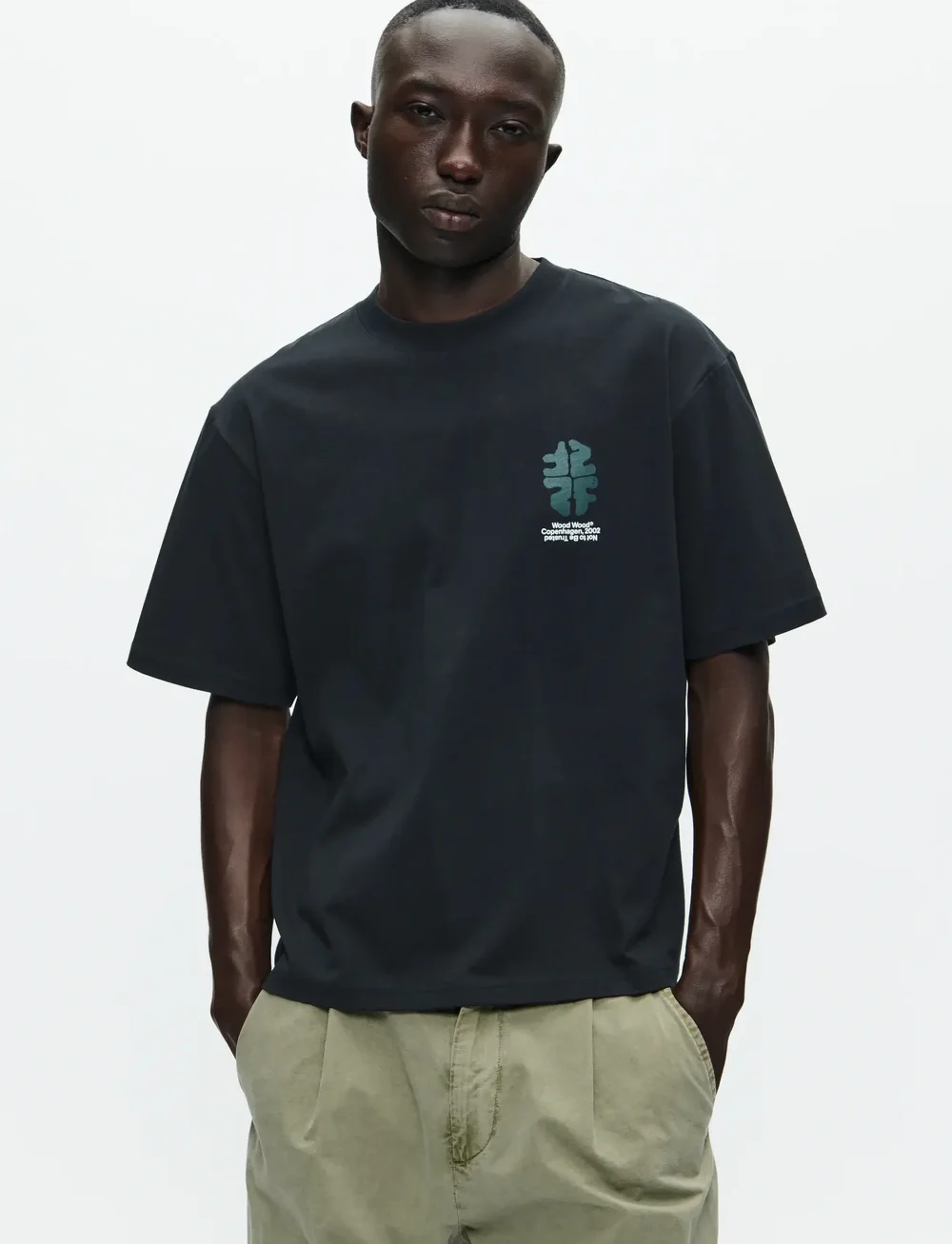 WOOD WOOD - WWGary tee nuts 25220 - short-sleeved t-shirts - black - 3