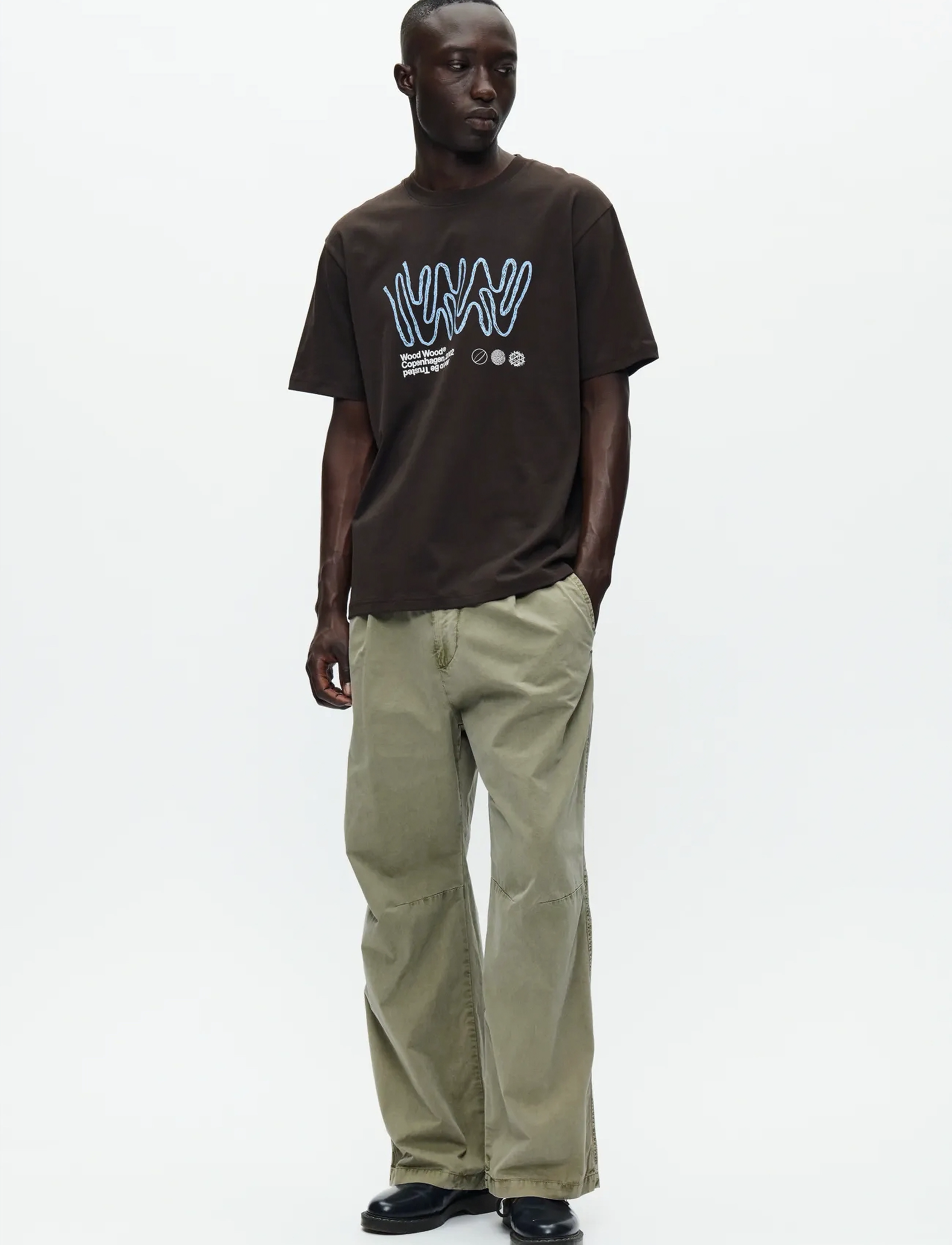 WOOD WOOD - WWOliver tee ropelab 25220 - kortärmade t-shirts - chocolate torte - 3
