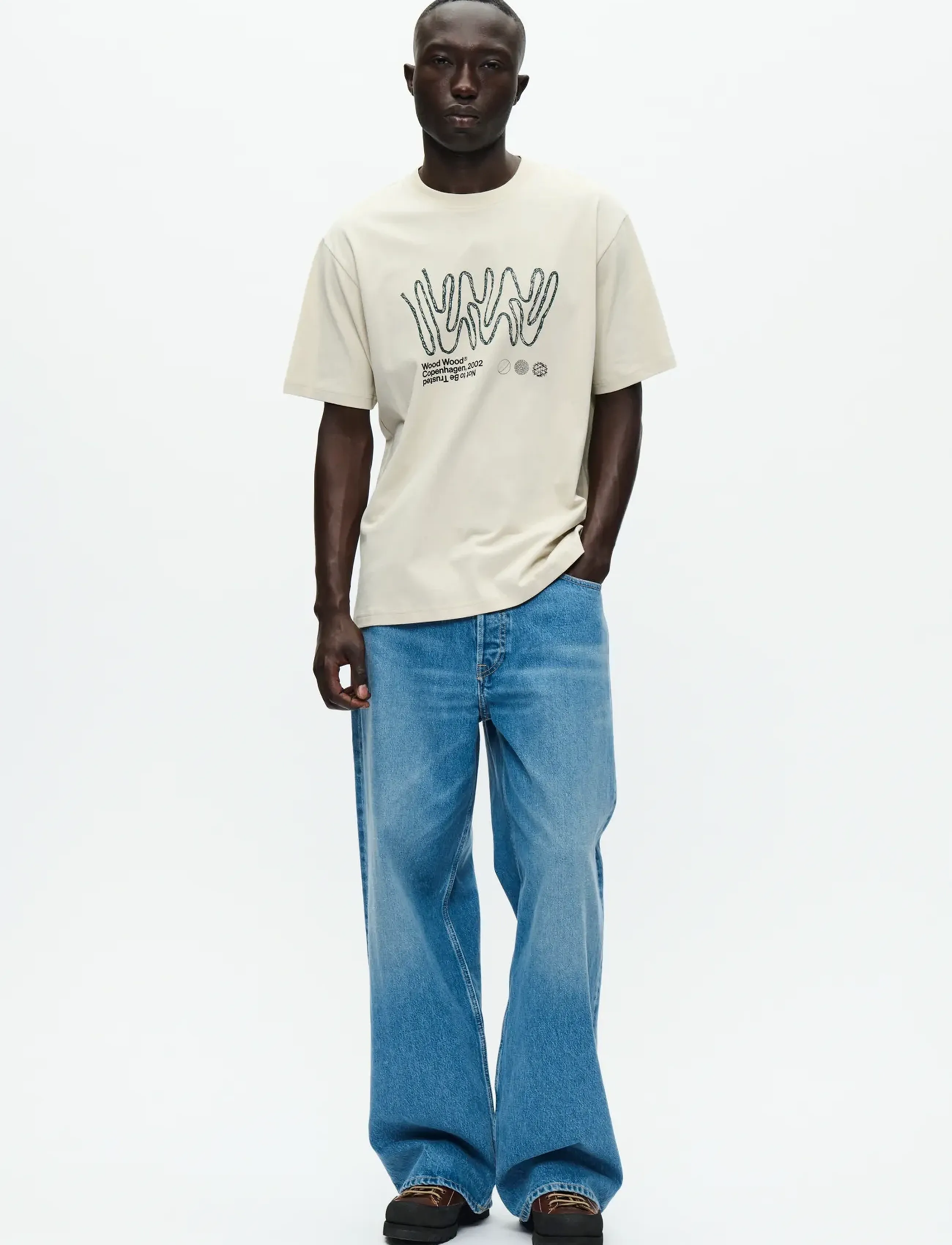 WOOD WOOD - WWOliver tee ropelab 25220 - kortærmede t-shirts - moonstruck - 2