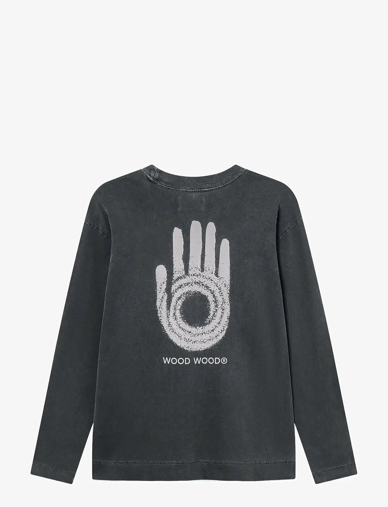 WOOD WOOD - WWRyan x crew neck intel 25207 - langärmelig - washed black - 2