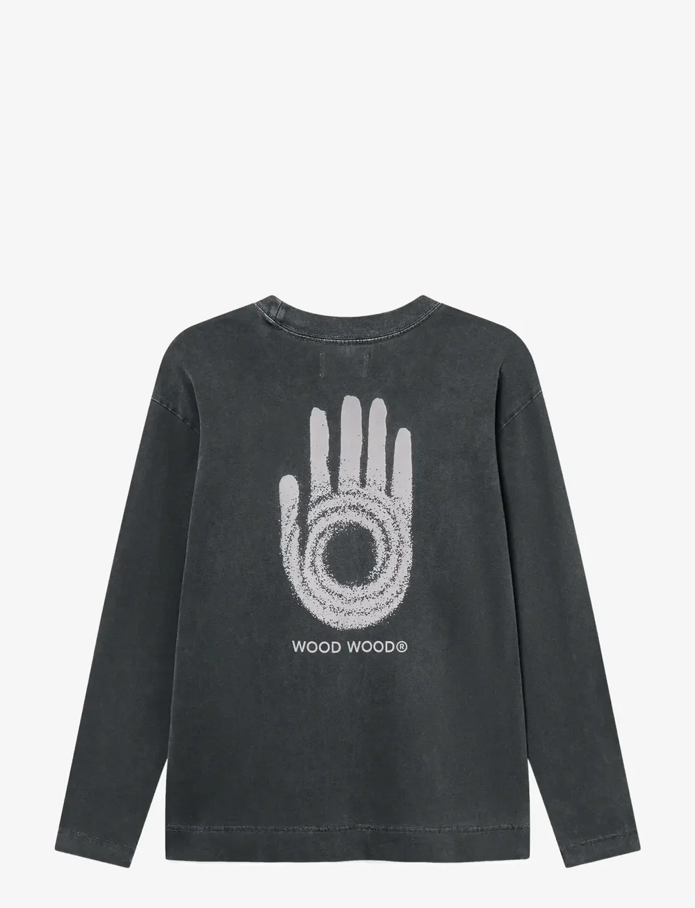 WOOD WOOD - WWRyan x crew neck intel 25207 - pikkade varrukatega t-särgid - washed black - 2