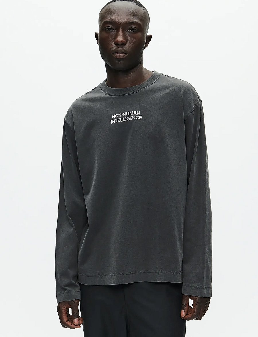 WOOD WOOD - WWRyan x crew neck intel 25207 - washed black - 0