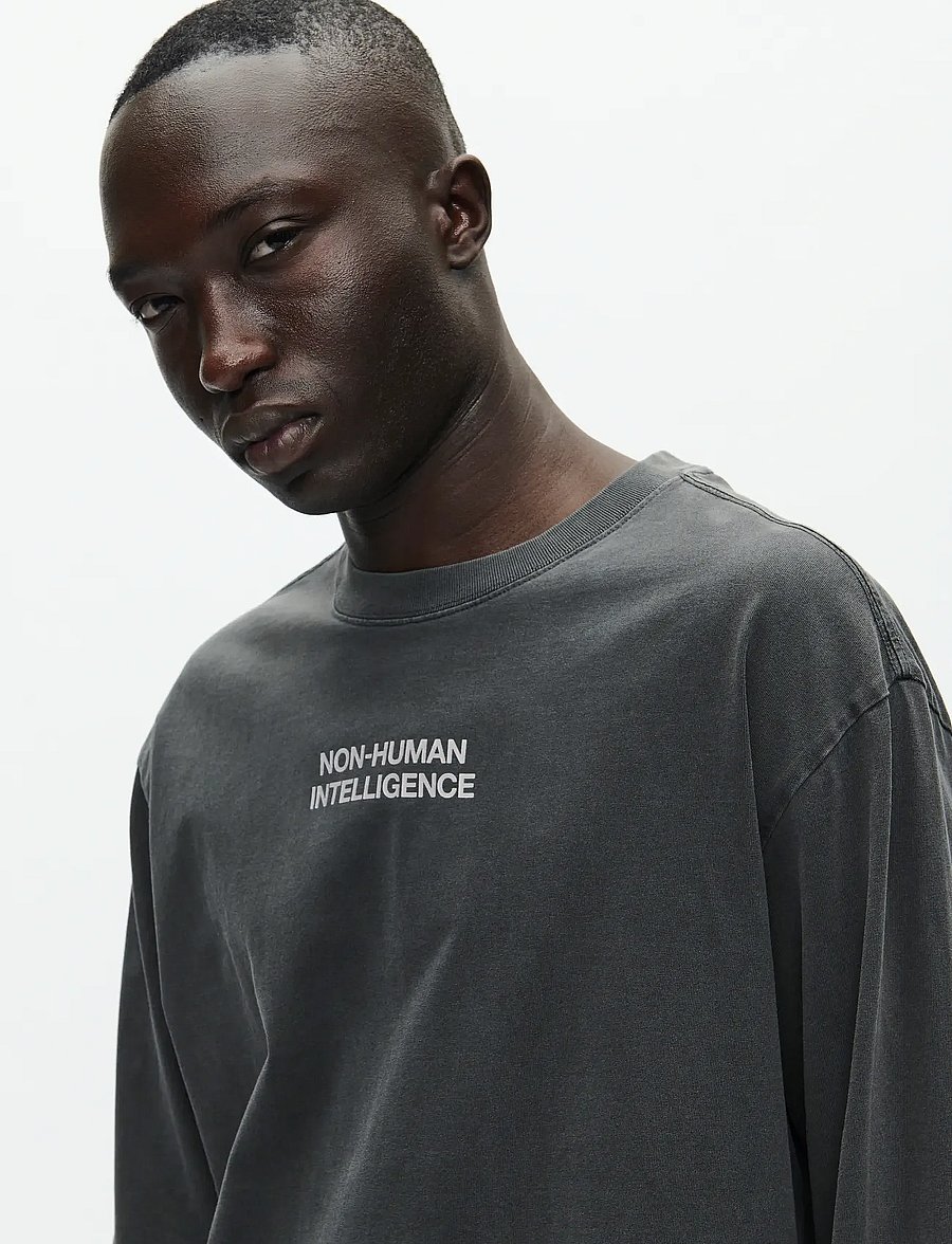 WOOD WOOD - WWRyan x crew neck intel 25207 - washed black - 3
