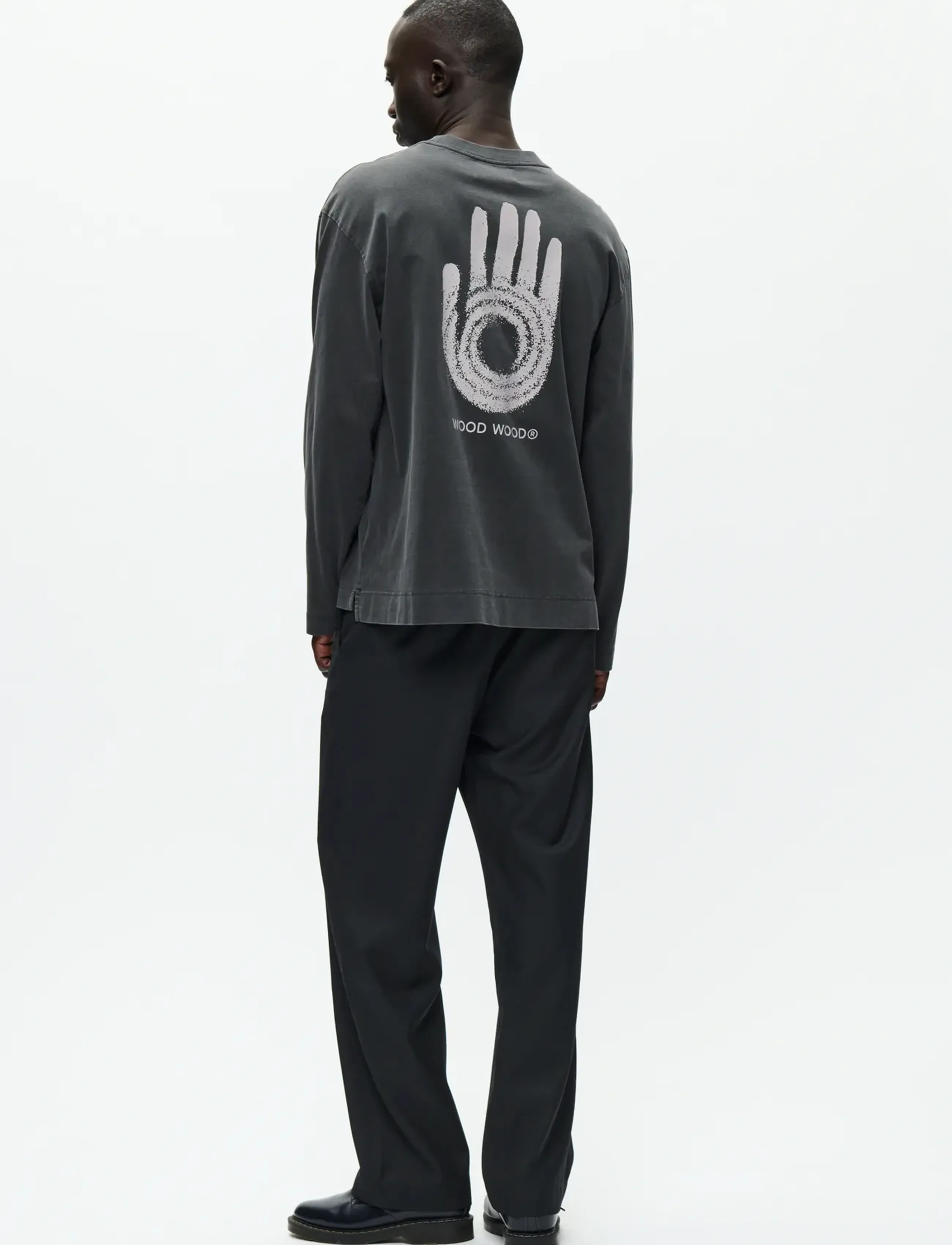 WOOD WOOD - WWRyan x crew neck intel 25207 - washed black - 4