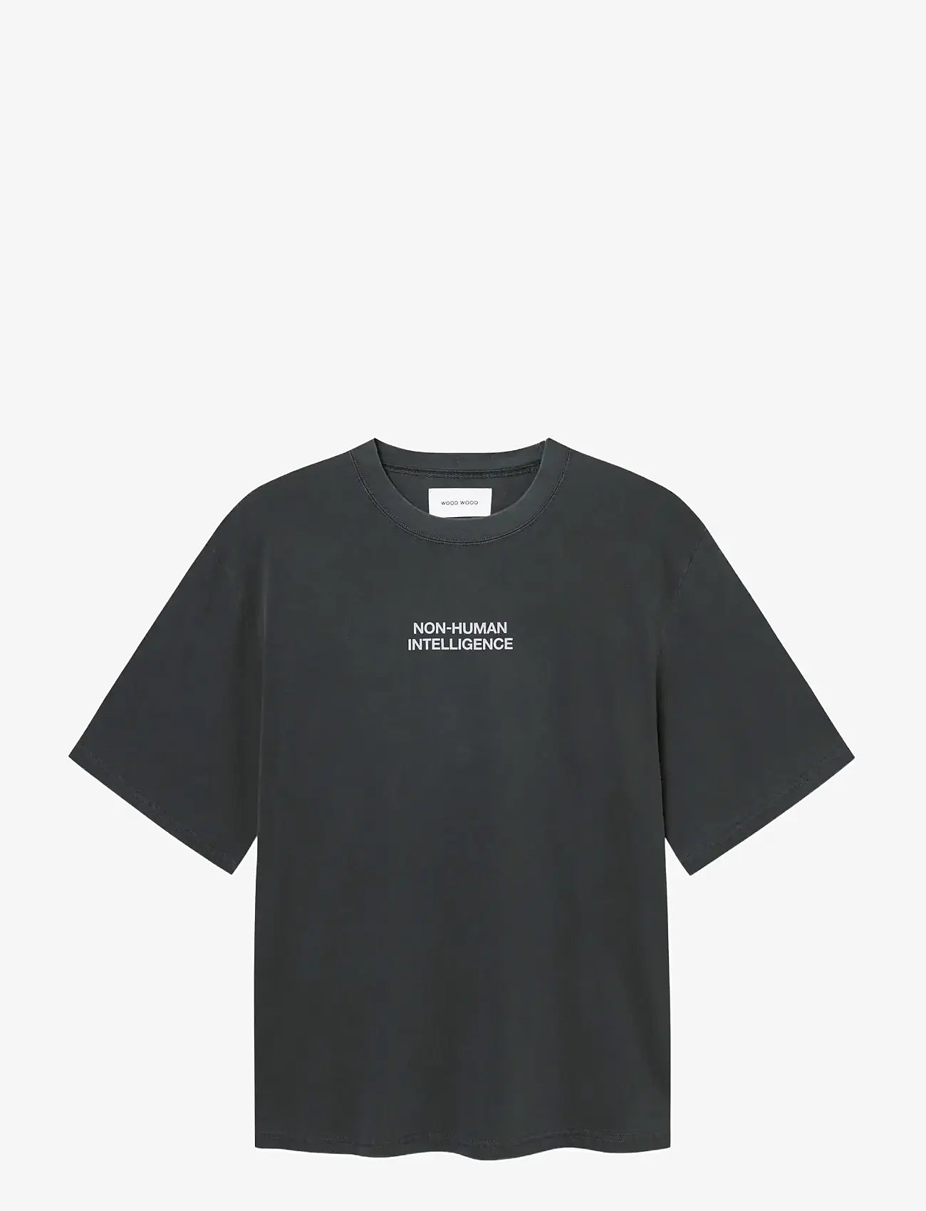 WOOD WOOD - WWGary tee intel 25207 - kortärmade t-shirts - washed black - 1