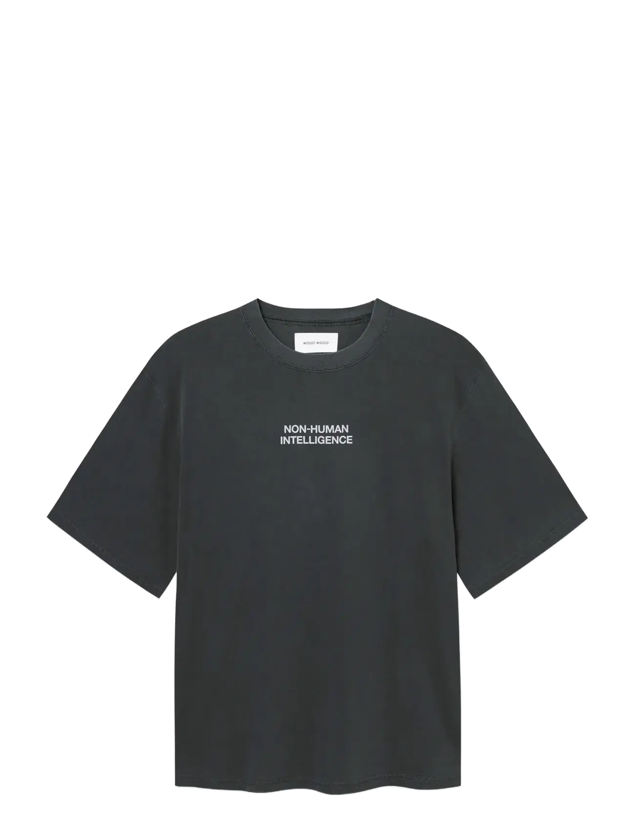 WOOD WOOD WWGary tee intel 25207 - T-shirts - WASHED BLACK / grey