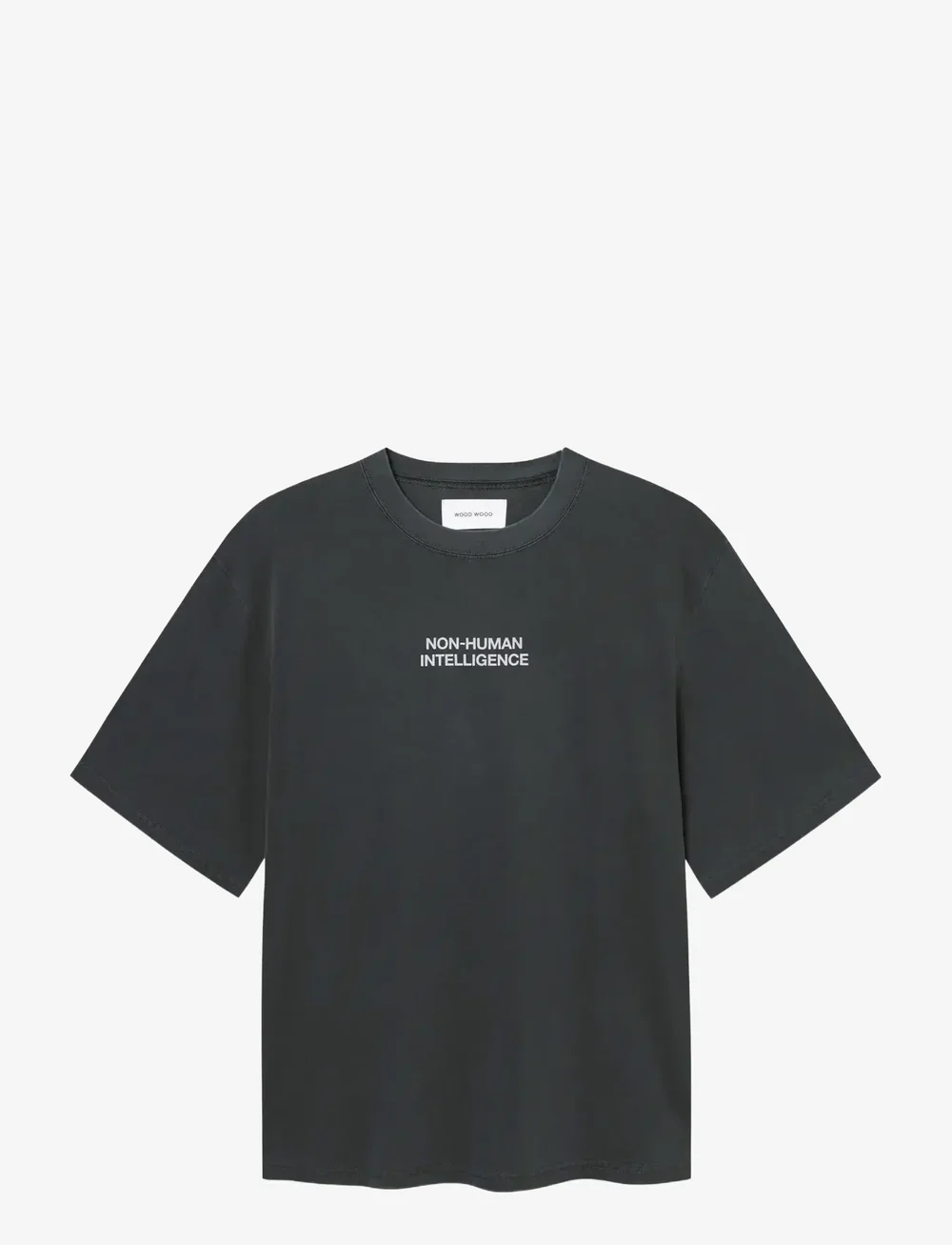 WOOD WOOD - WWGary tee intel 25207 - kortärmade t-shirts - washed black - 1