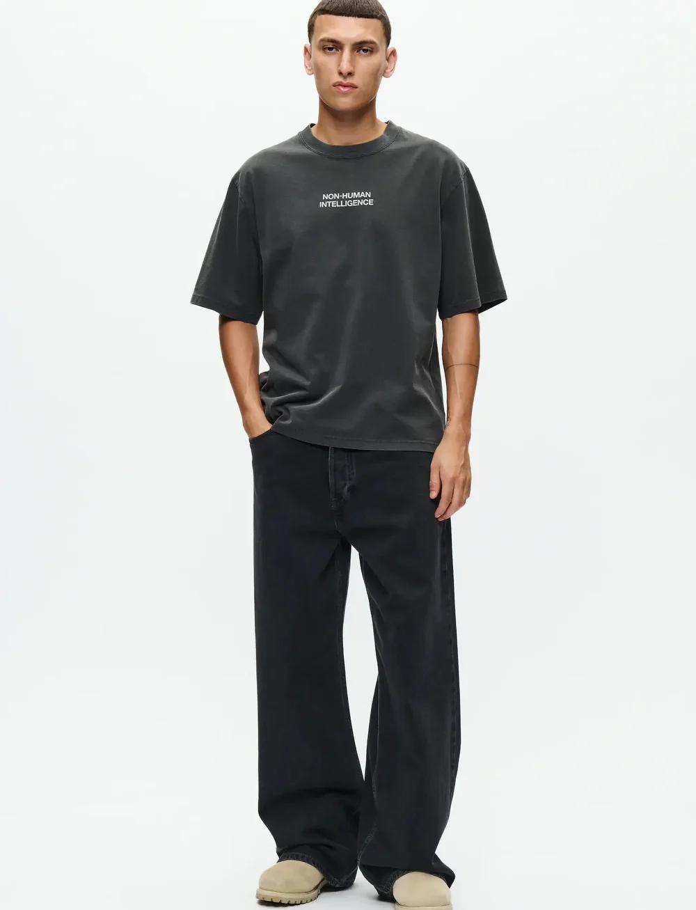 WOOD WOOD - WWGary tee intel 25207 - kortärmade t-shirts - washed black - 4