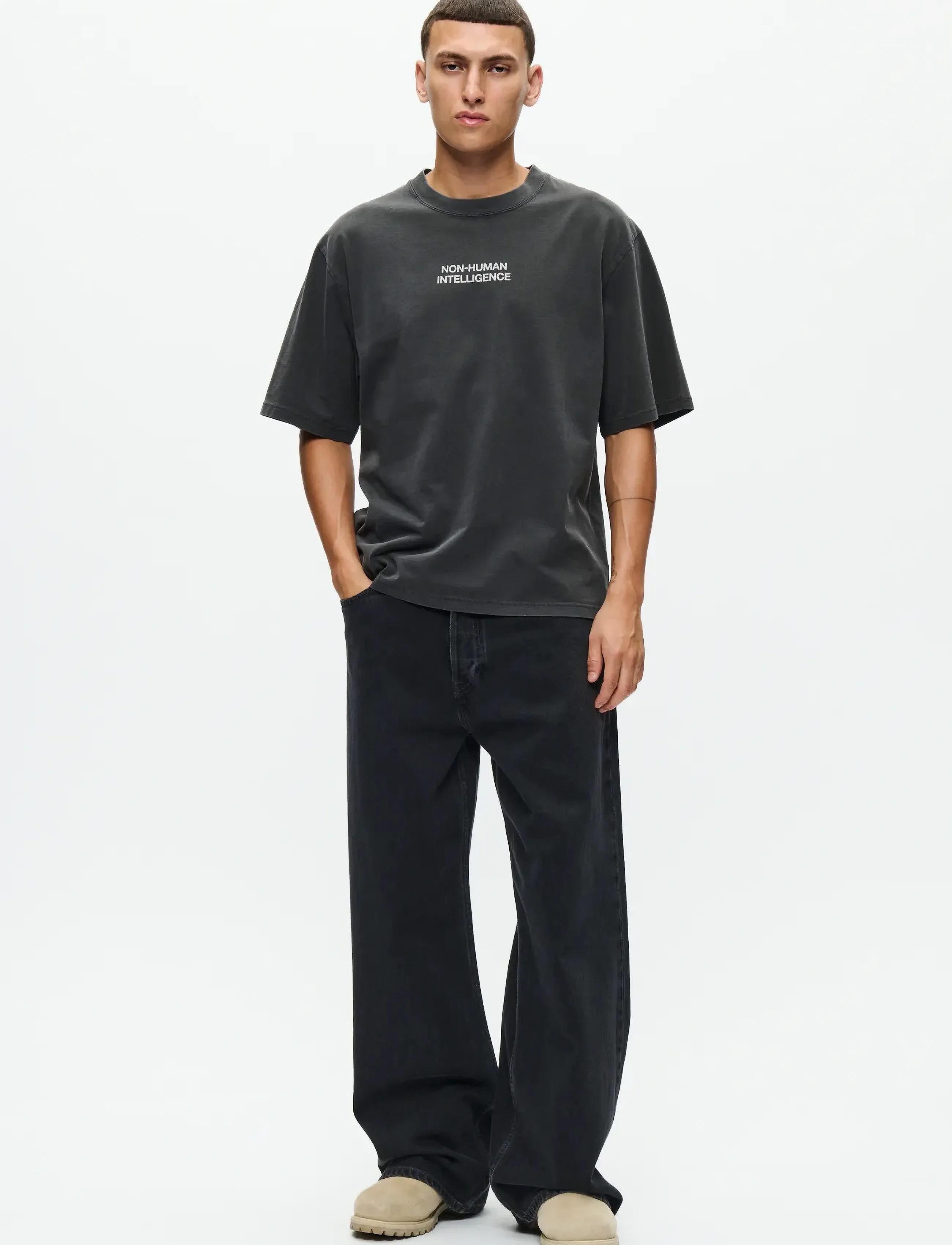 WOOD WOOD - WWGary tee intel 25207 - kortermede t-skjorter - washed black - 4