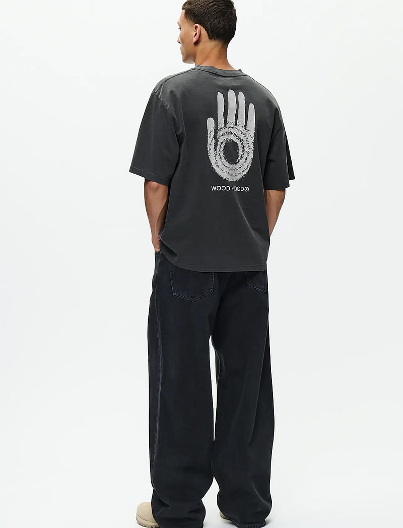 WOOD WOOD - WWGary tee intel 25207 - kortärmade t-shirts - washed black - 5