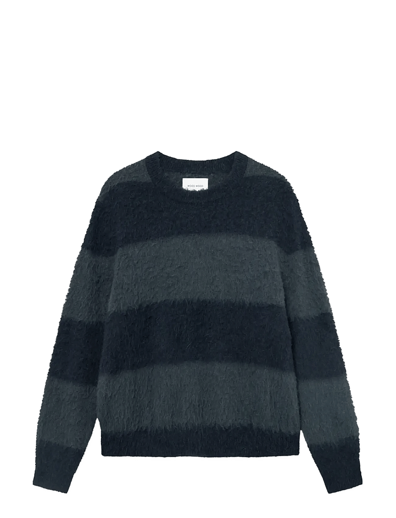 WOOD WOOD - WWLevi crew neck 25192 - rund hals - salute stripe - 1