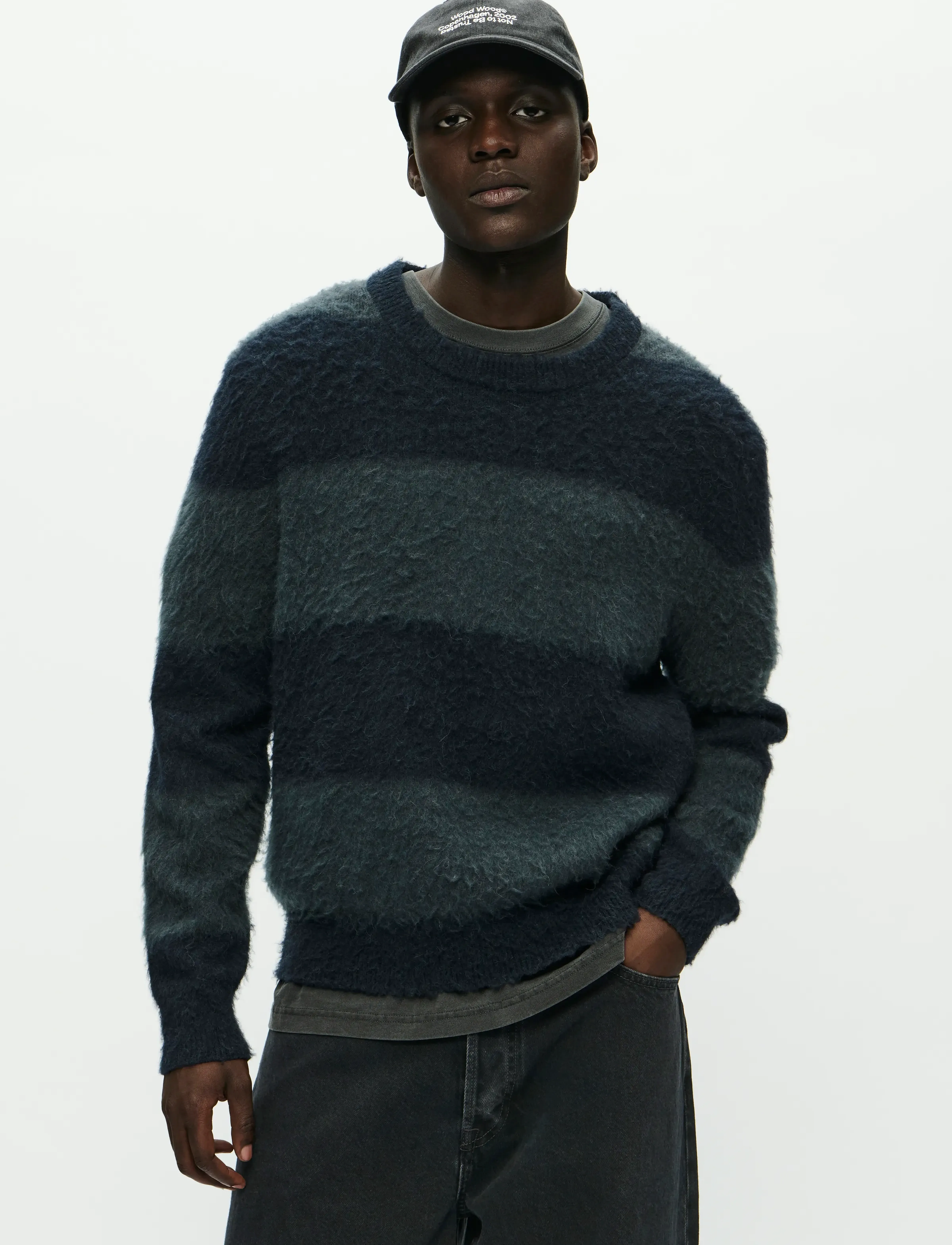 WOOD WOOD WWLevi crew neck 25192 - Nordischer Stil - SALUTE STRIPE / blue