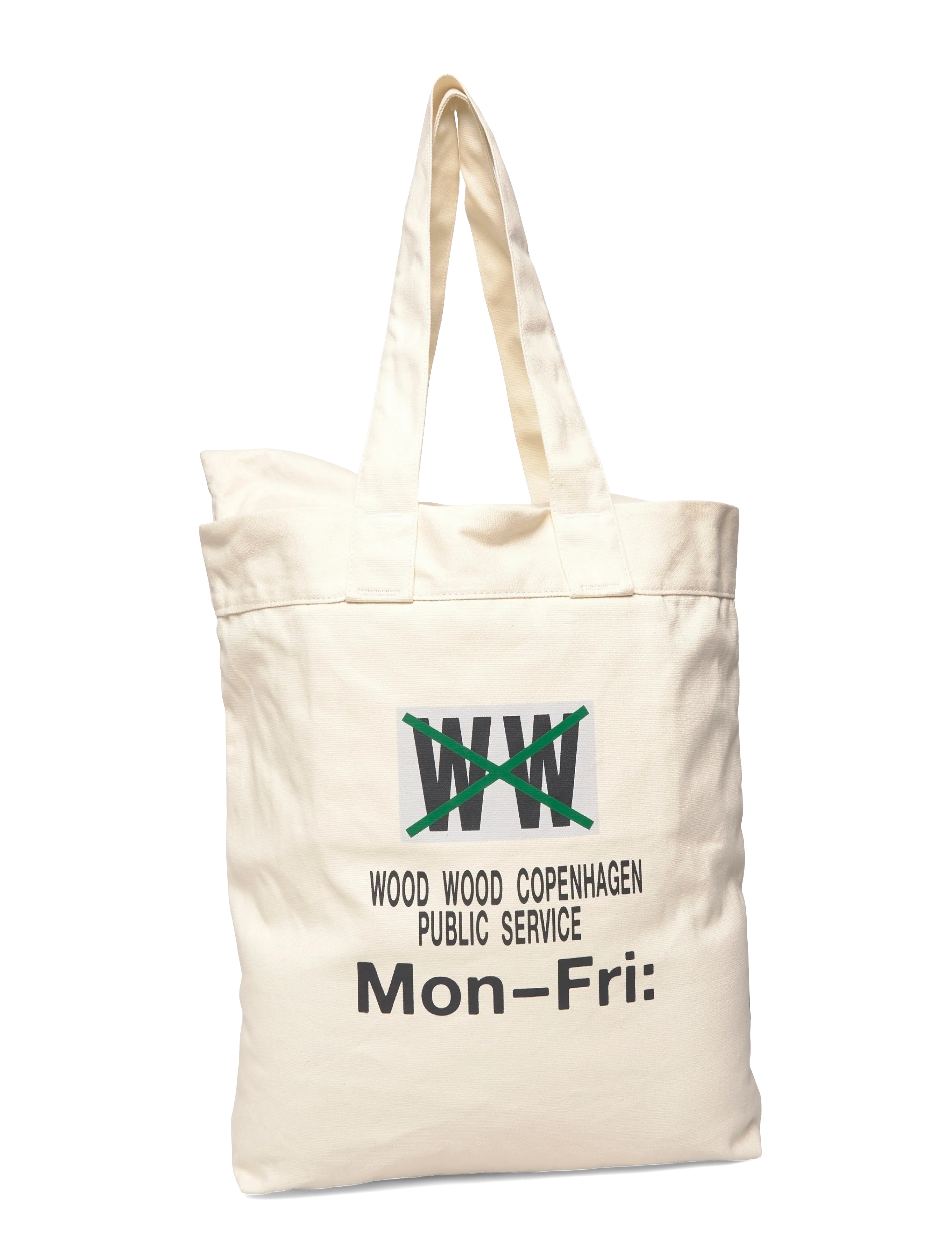WOOD WOOD WWZion mon-fri tote 25306 - Väskor - OFF WHITE / cream