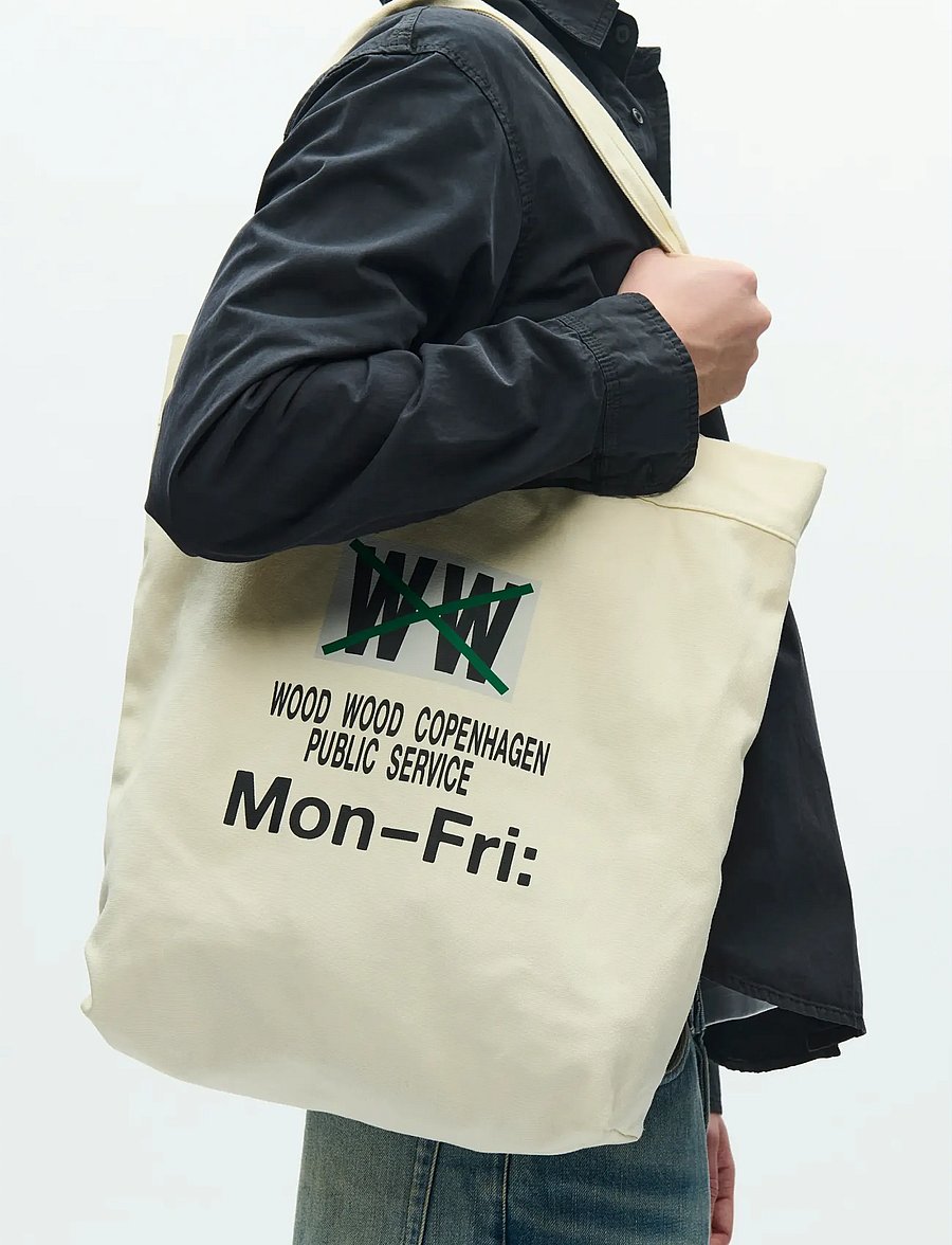 WOOD WOOD - WWZion mon-fri tote 25306 - nach stil kaufen - off white - 5