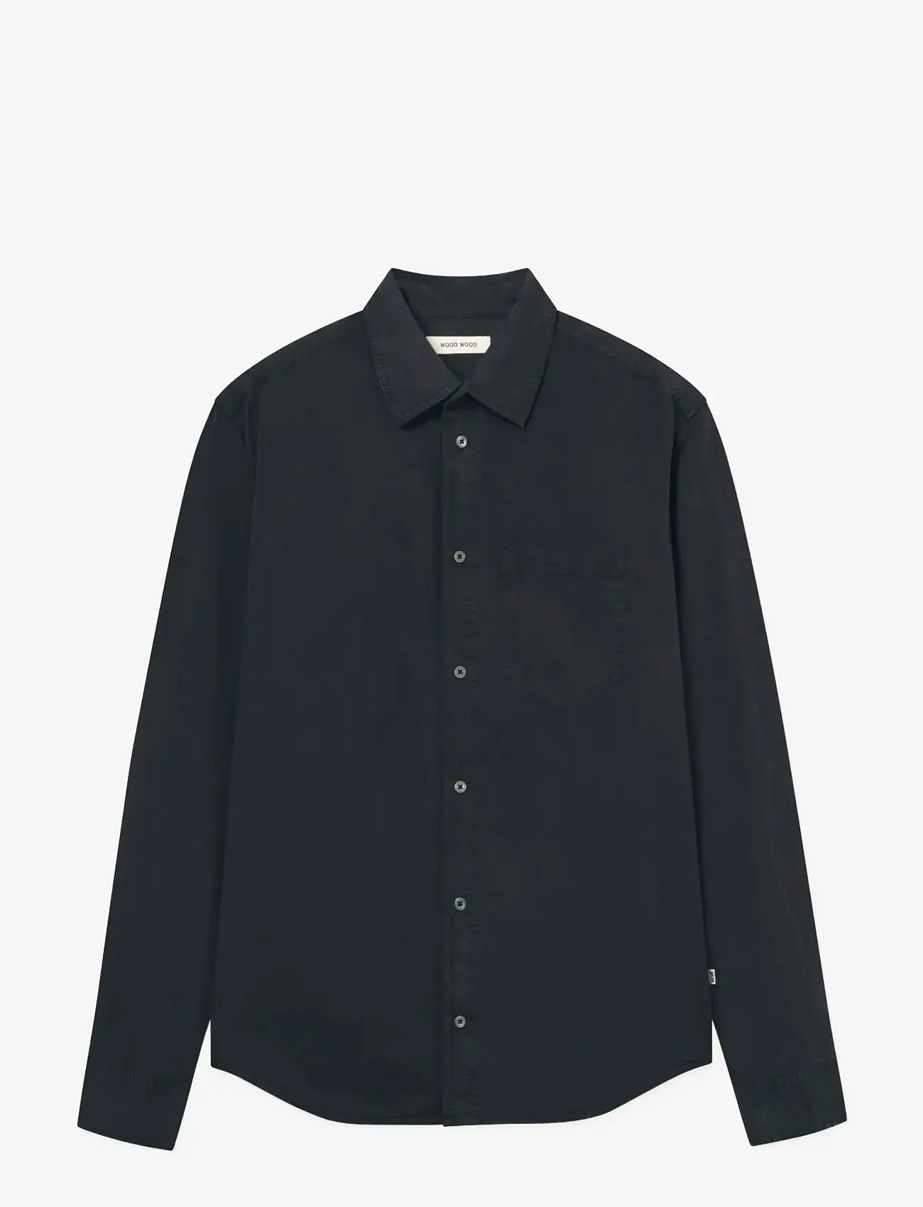 WOOD WOOD - WWNico shirt 25187 - bolir - black - 1