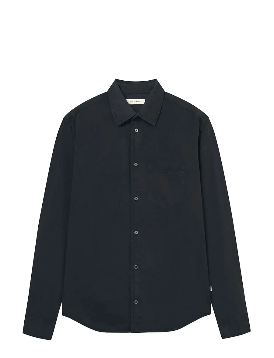 WOOD WOOD - WWNico shirt 25187 - basic-hemden - black - 1