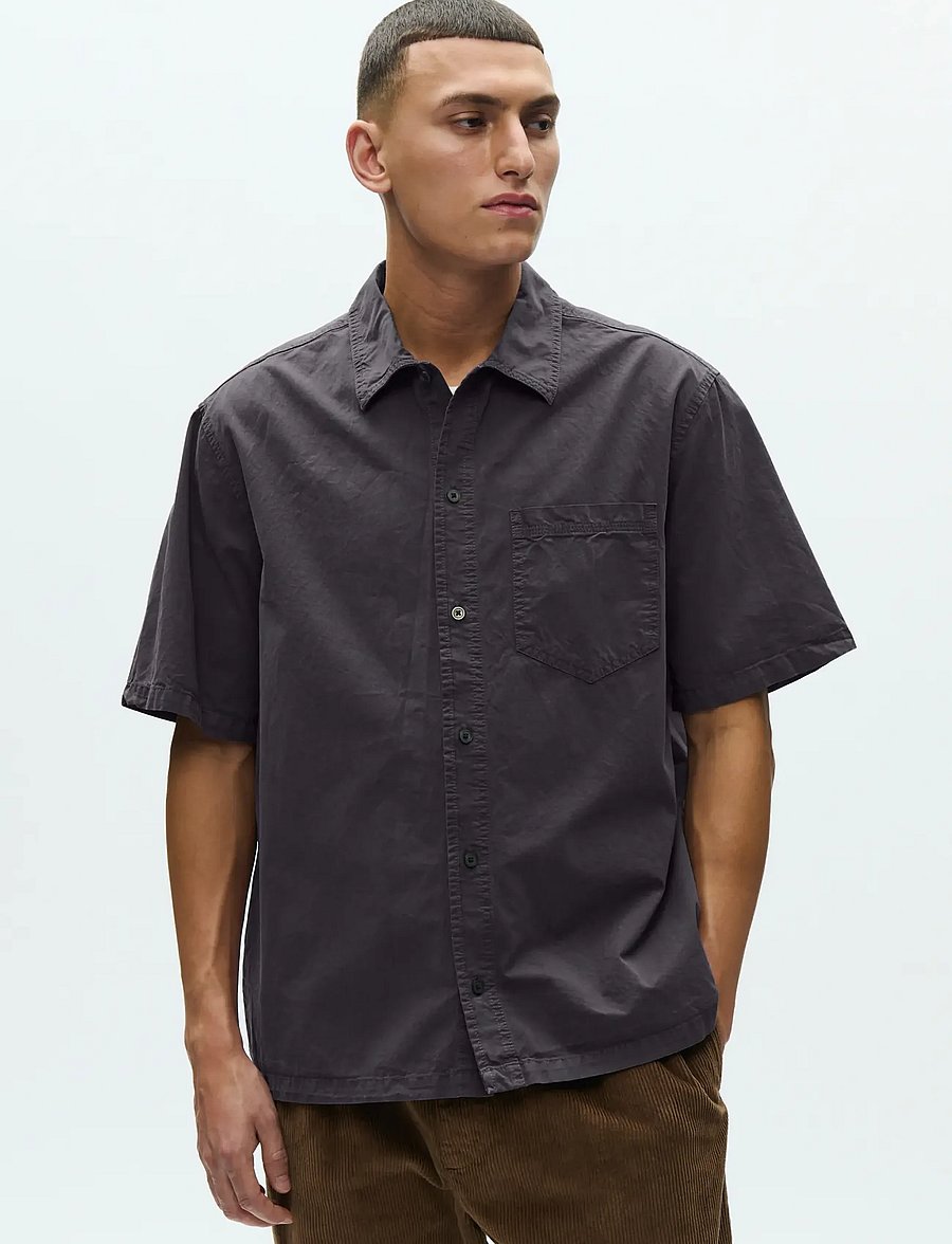 WOOD WOOD - WWNico SS Shirt 25187 - basic shirts - black - 0