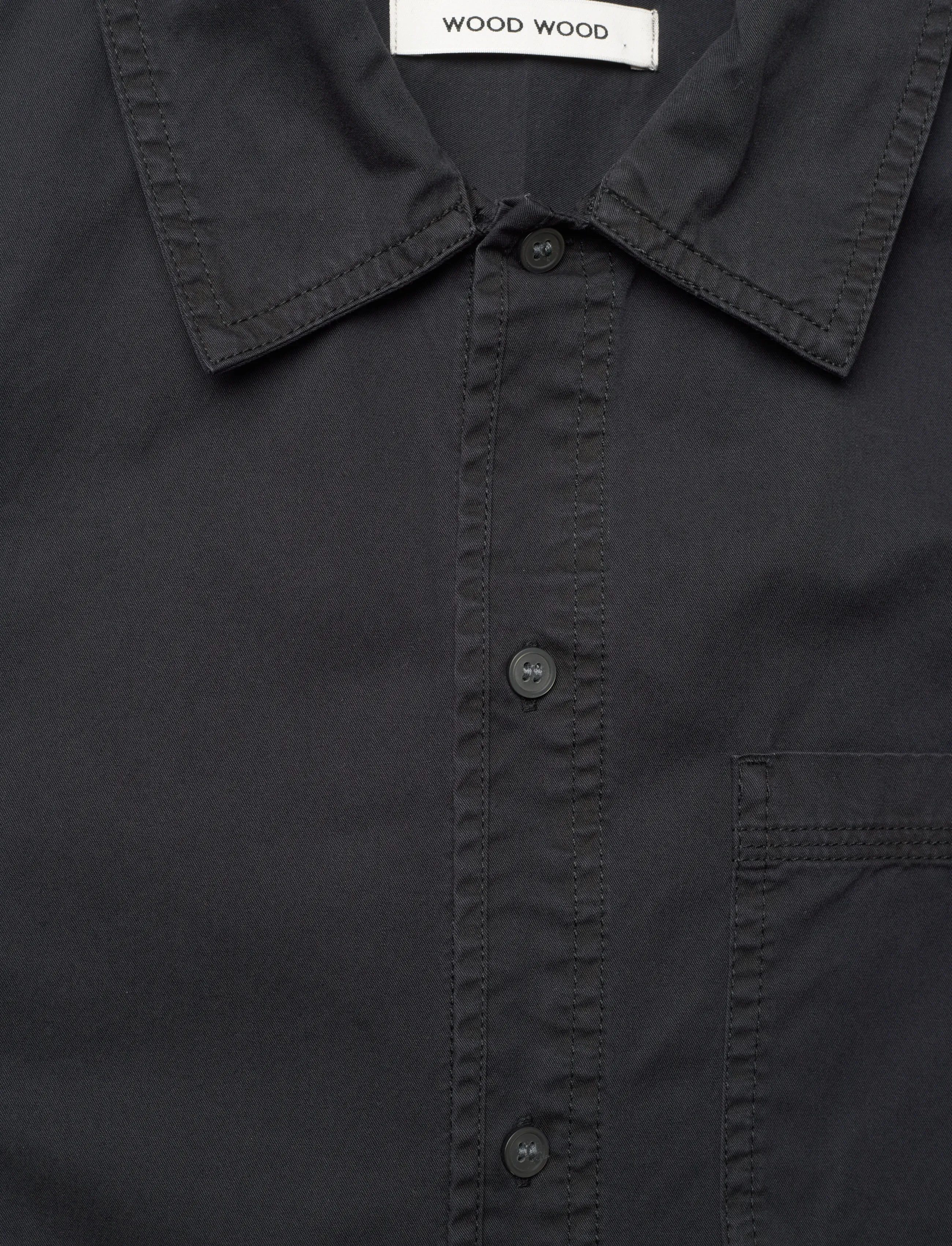 WOOD WOOD - WWNico SS Shirt 25187 - chemises basiques - black - 5