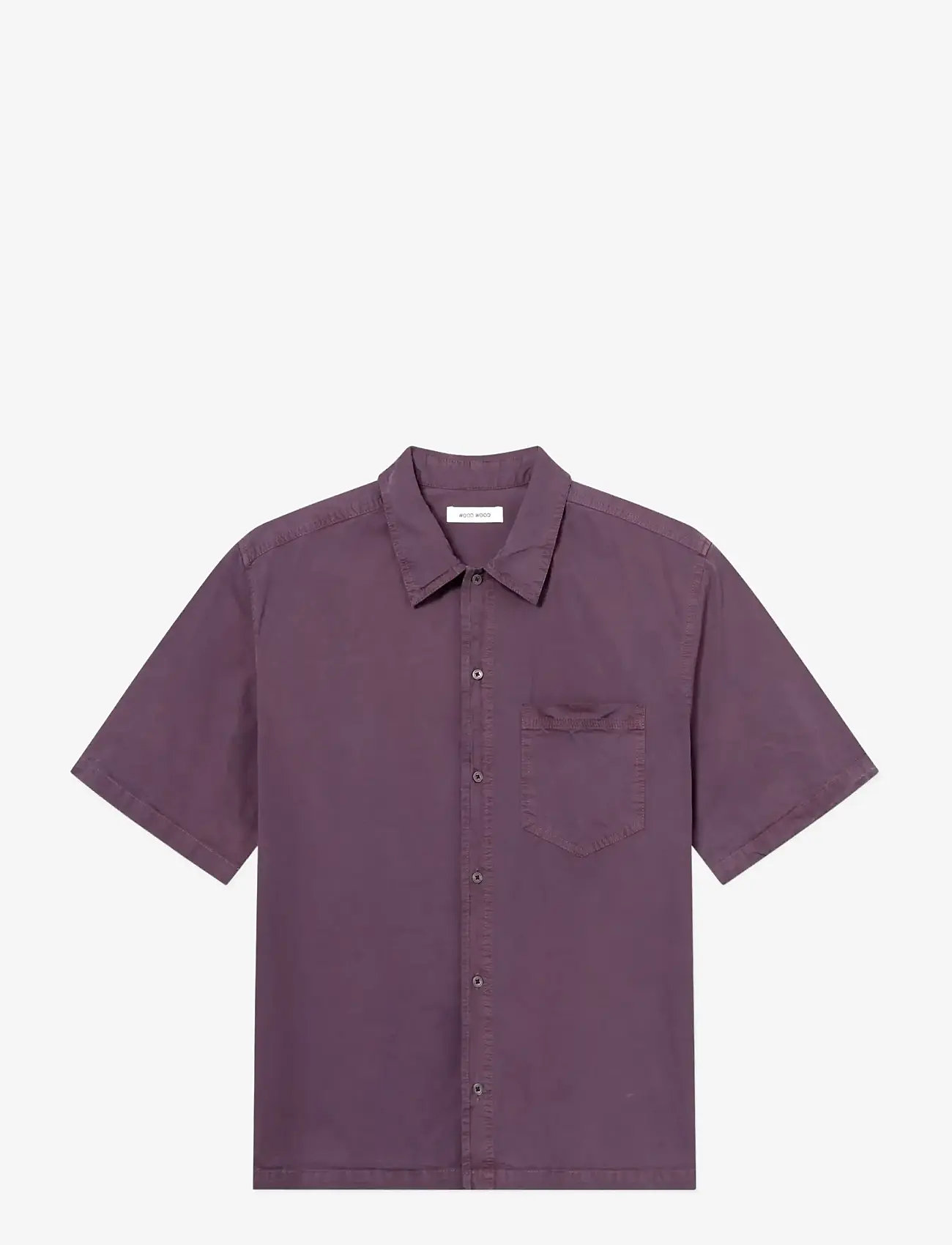 WOOD WOOD - WWNico SS Shirt 25187 - short-sleeved shirts - vintage violet - 1