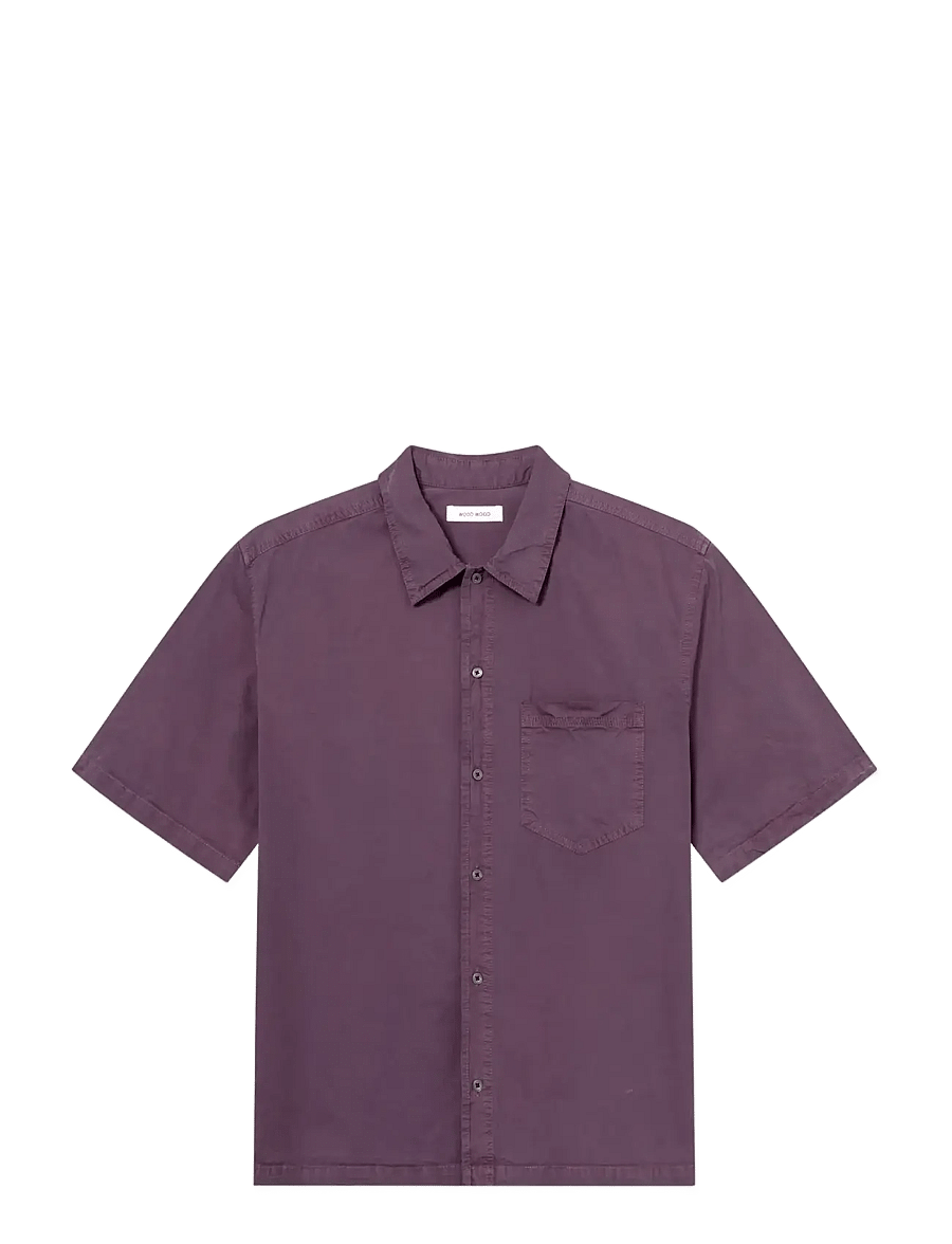 WOOD WOOD - WWNico SS Shirt 25187 - basic shirts - vintage violet - 1