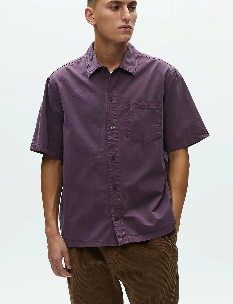 WOOD WOOD - WWNico SS Shirt 25187 - basic shirts - vintage violet - 0