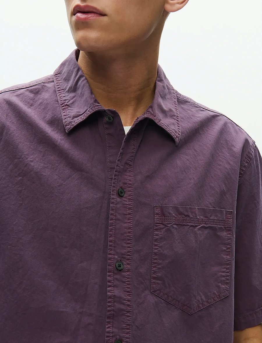 WOOD WOOD - WWNico SS Shirt 25187 - basic shirts - vintage violet - 4
