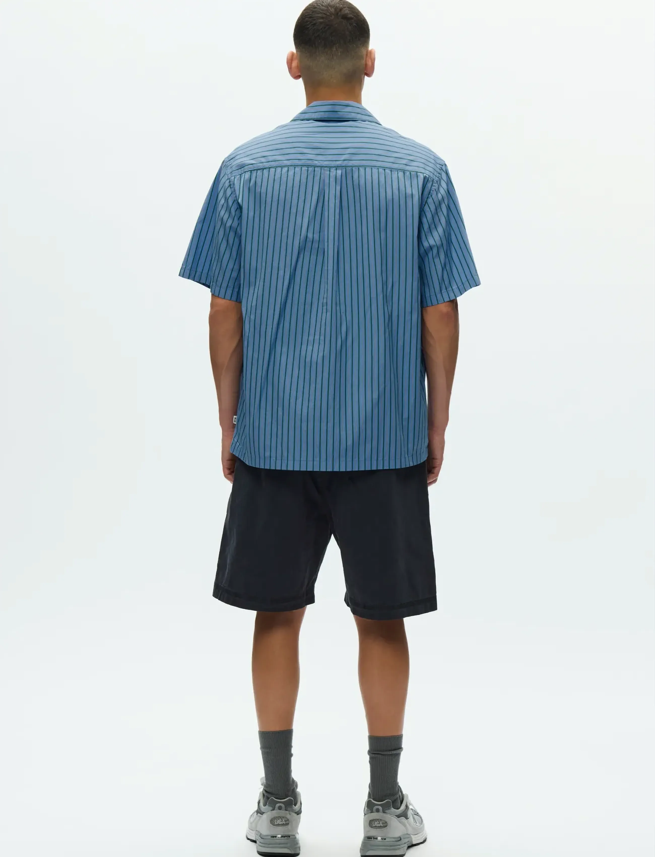WOOD WOOD - WWNico SS shirt 25115 - triibulised särgid - azurine stripe - 3