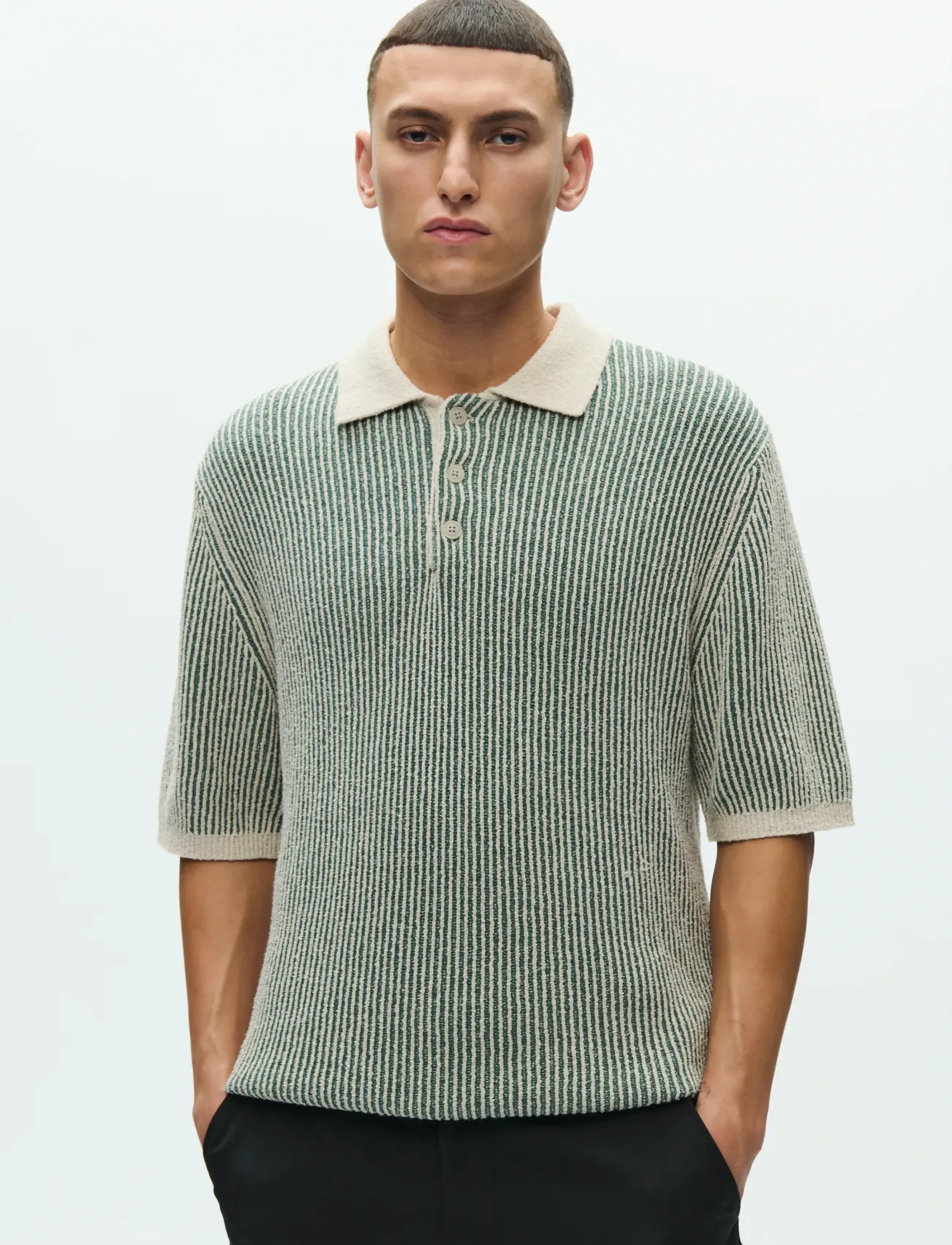WOOD WOOD WWElwo polo 25361 - Strickmode - MOONSTRUCK / green