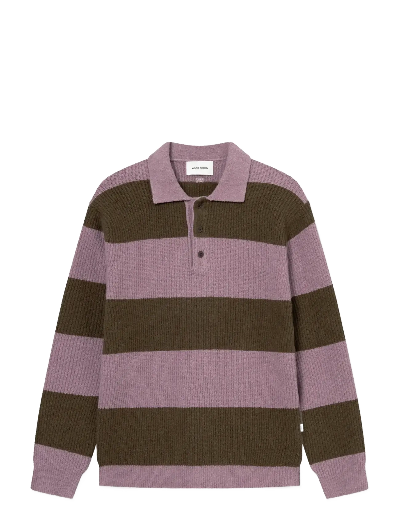 WOOD WOOD WWKimse polo 25363 - Knitwear - ELDERBERRY STRIPE / pink/rose