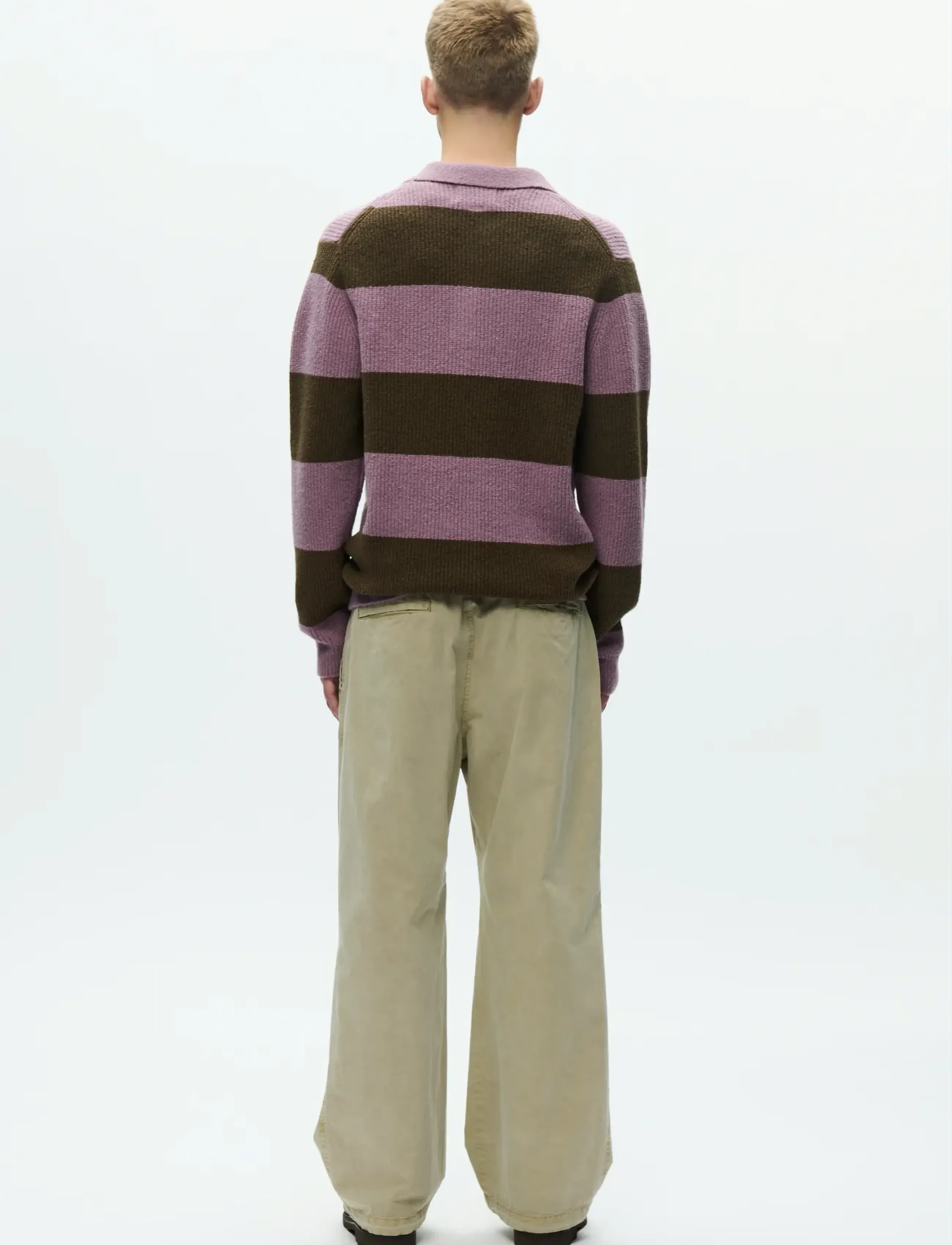 WOOD WOOD - WWKimse polo 25363 - poloer i strik med lange ærmer - elderberry stripe - 3