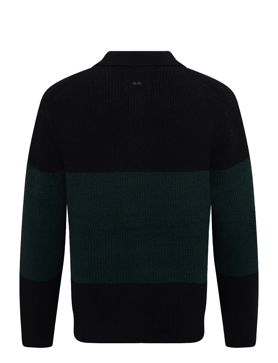 WOOD WOOD - WWKimse polo 25363 - long-sleeved knitted polos - ponderosa pine stripe - 2