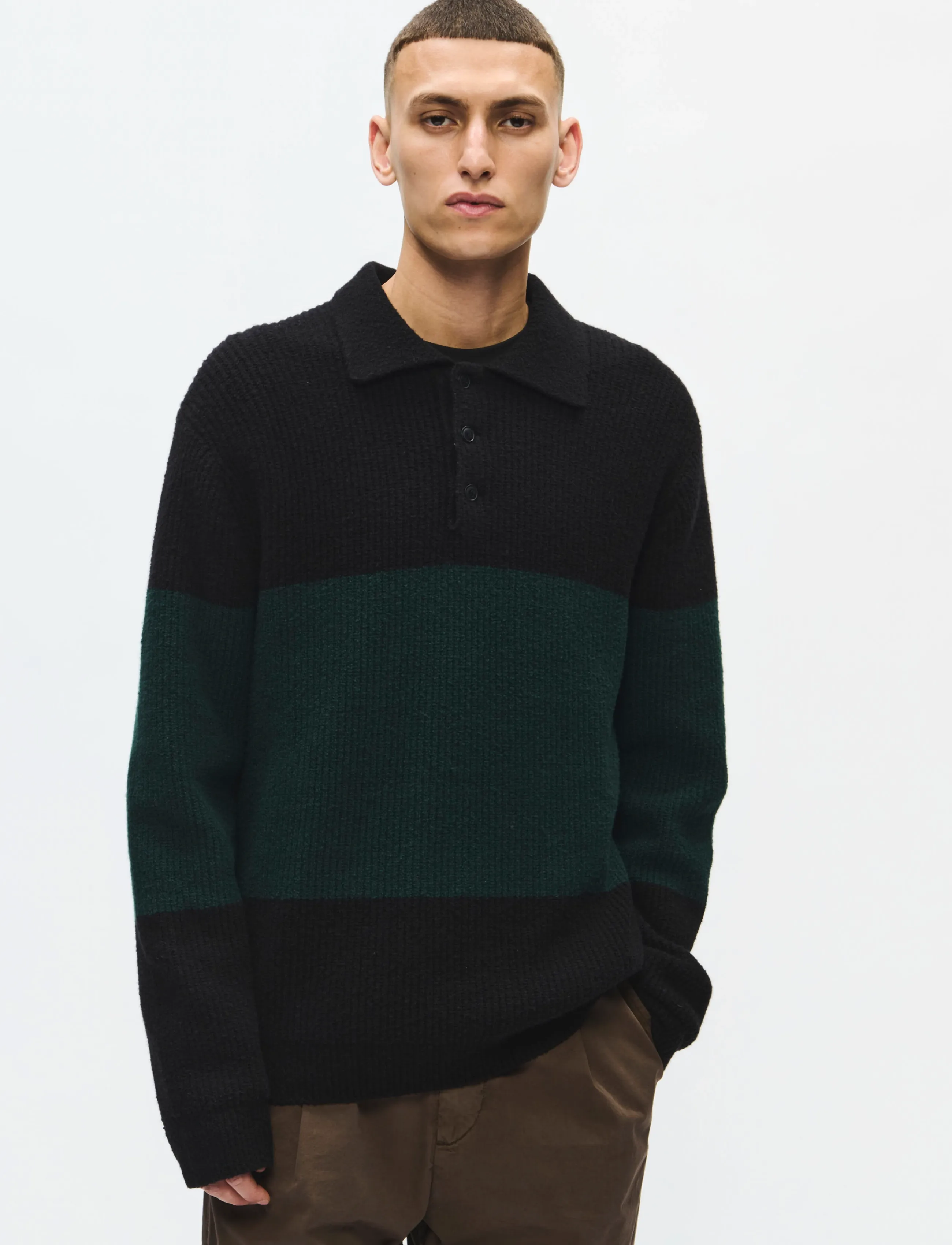 WOOD WOOD WWKimse polo 25363 - Shop efter stil - PONDEROSA PINE STRIPE / black