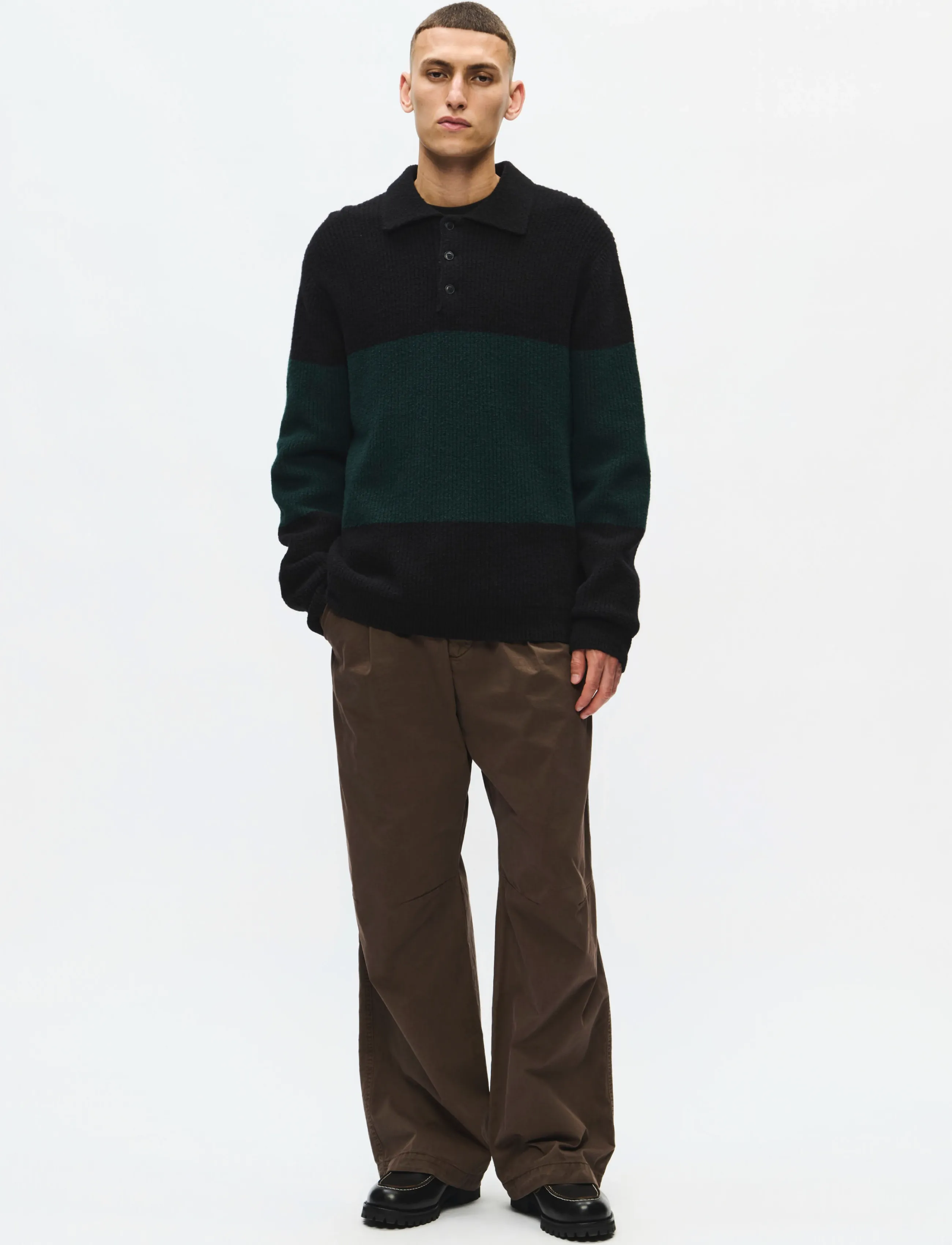 WOOD WOOD - WWKimse polo 25363 - poloer i strik med lange ærmer - ponderosa pine stripe - 3