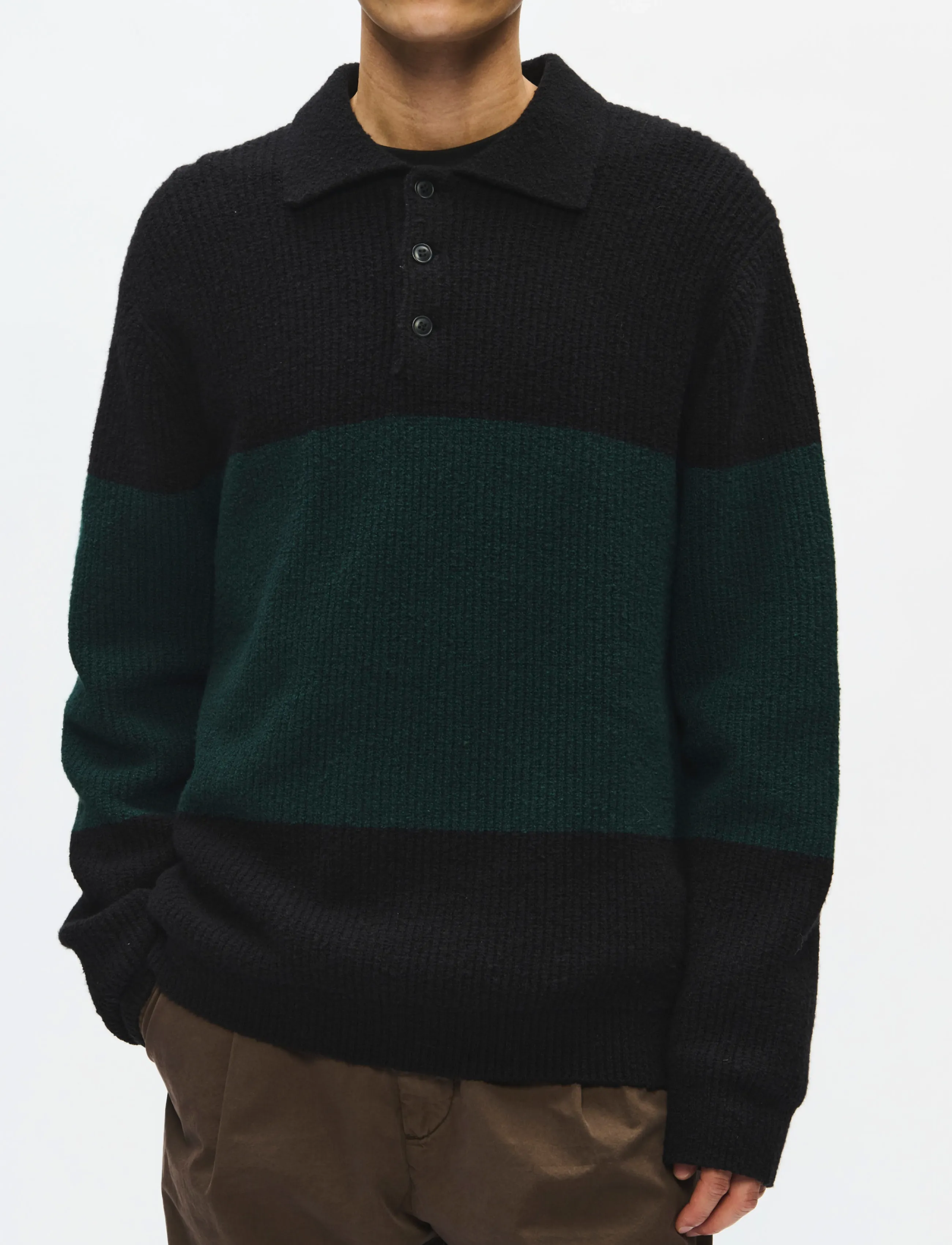 WOOD WOOD - WWKimse polo 25363 - poloer i strik med lange ærmer - ponderosa pine stripe - 5