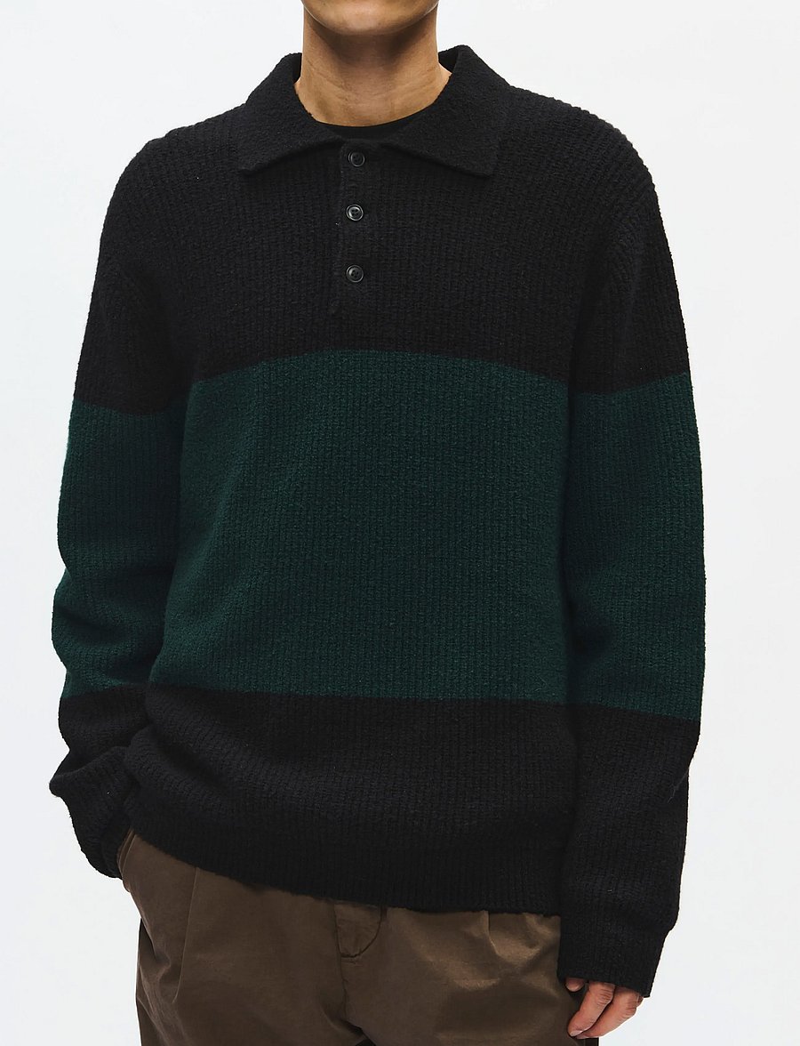 WOOD WOOD - WWKimse polo 25363 - long-sleeved knitted polos - ponderosa pine stripe - 5