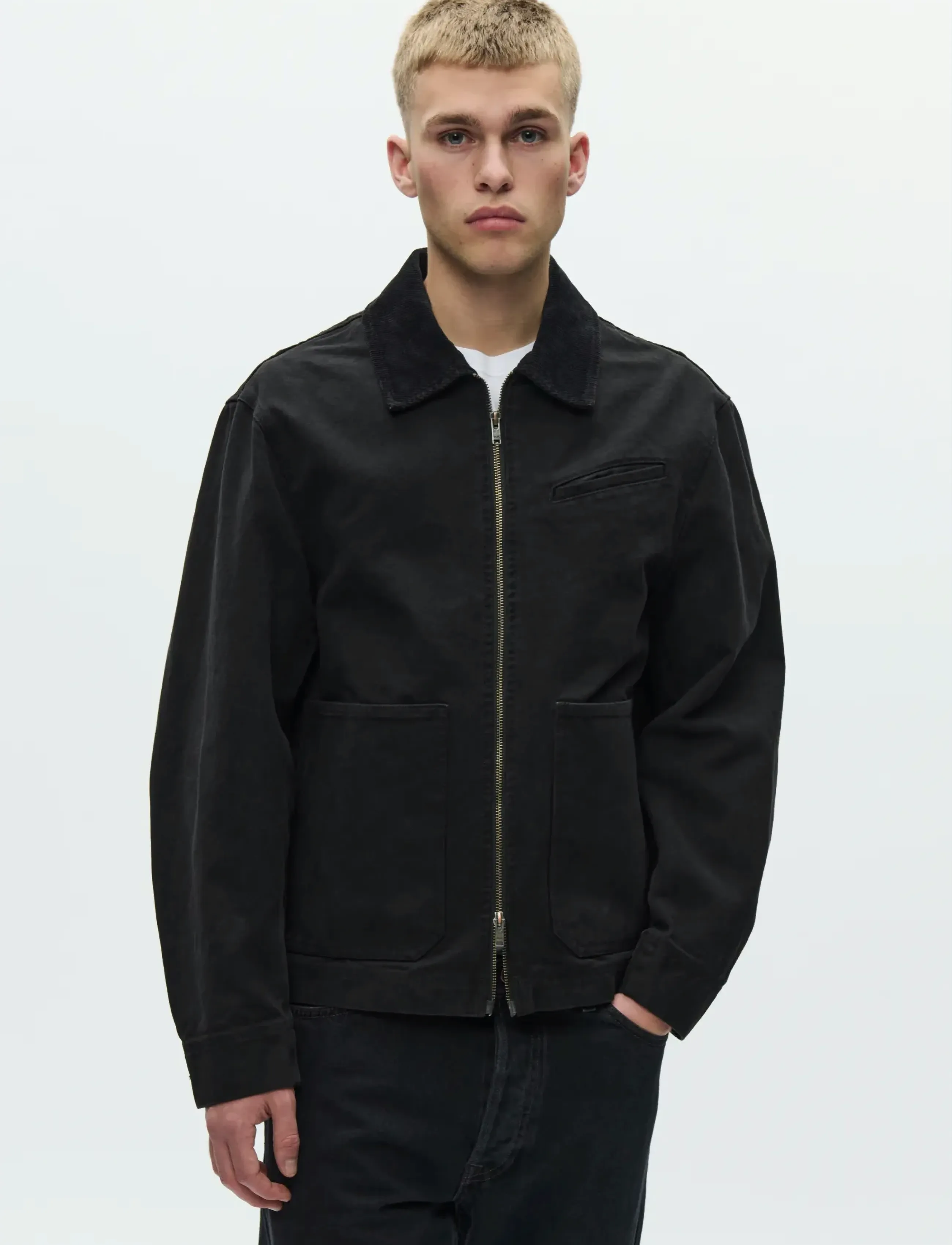 WOOD WOOD WWBo x jacket 25197 - Vindjakker - BLACK / black
