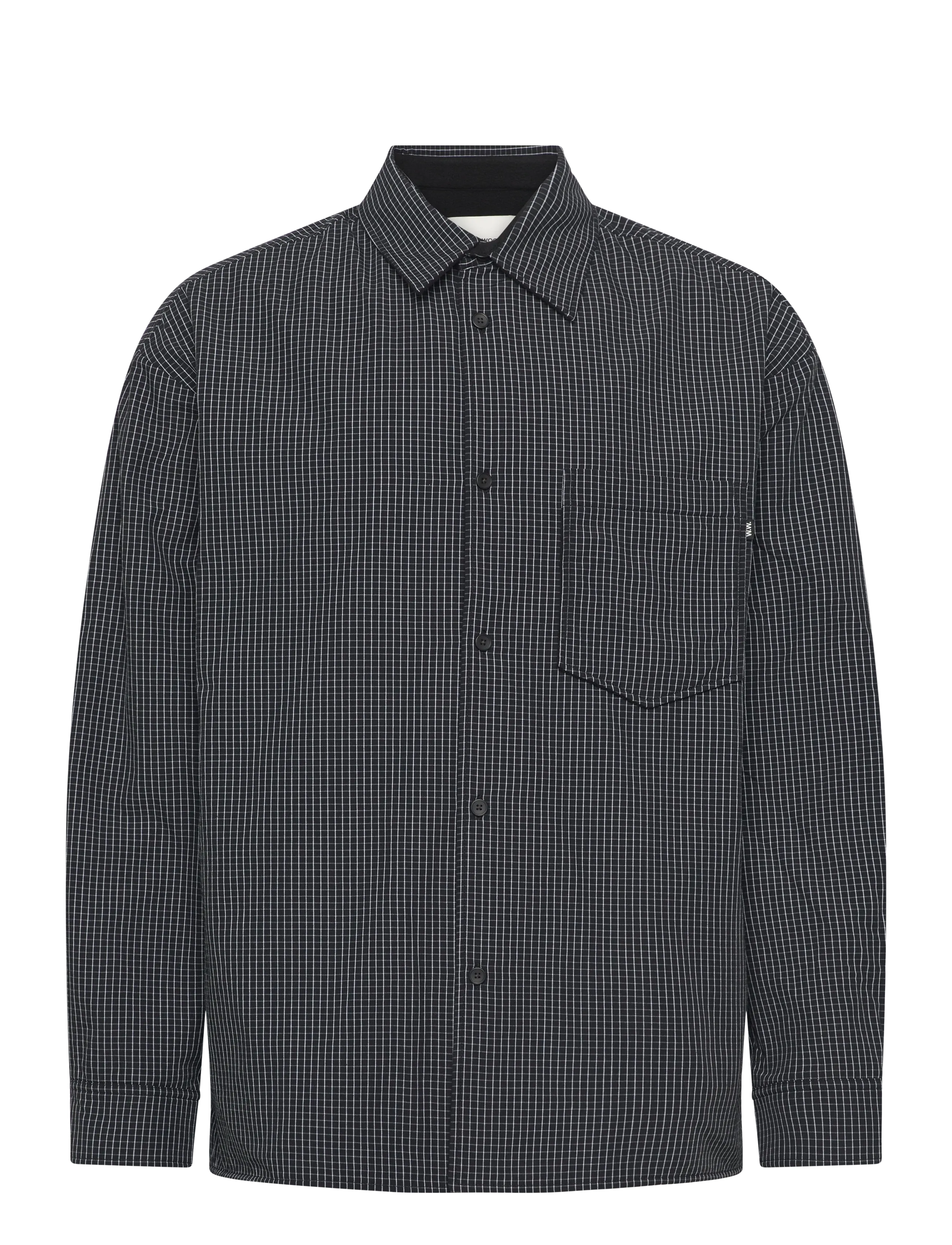 WOOD WOOD Wwkamse Shirt Jacket 25344, M, Black, Shirts > Checkered Shirt, Herre