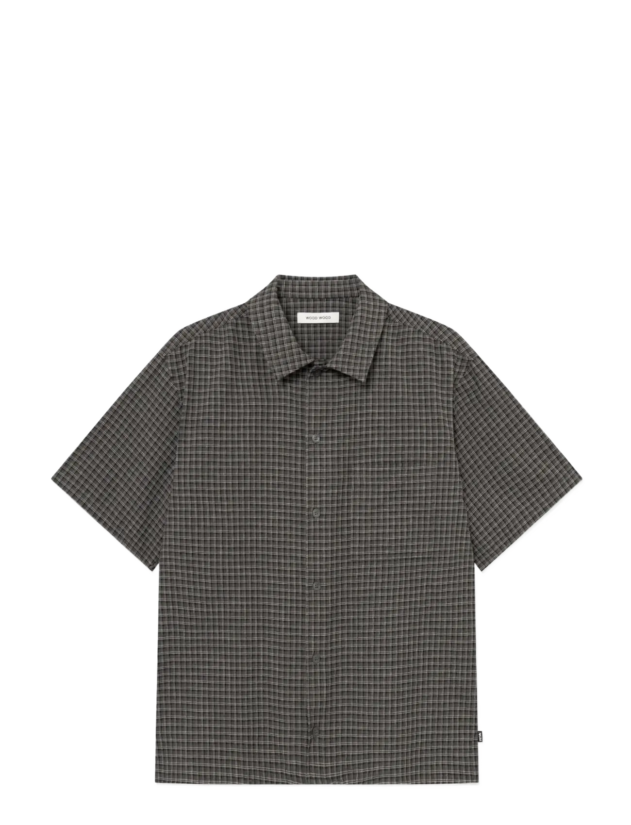 WOOD WOOD WWCarter SS shirt 25179 - Kortærmede skjorter - BLACK CHECK / black