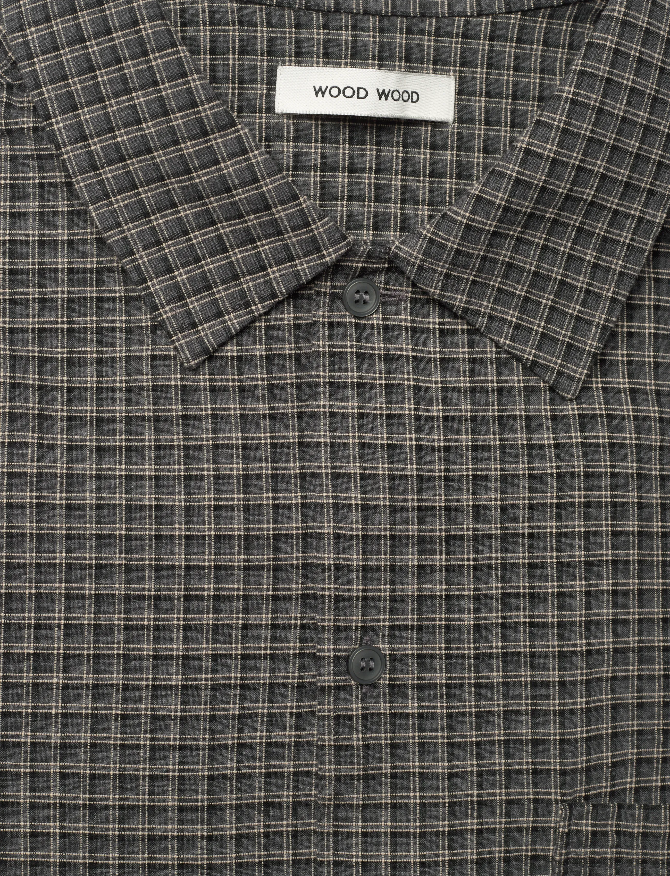 WOOD WOOD - WWCarter SS shirt 25179 - podstawowe koszulki - black check - 1