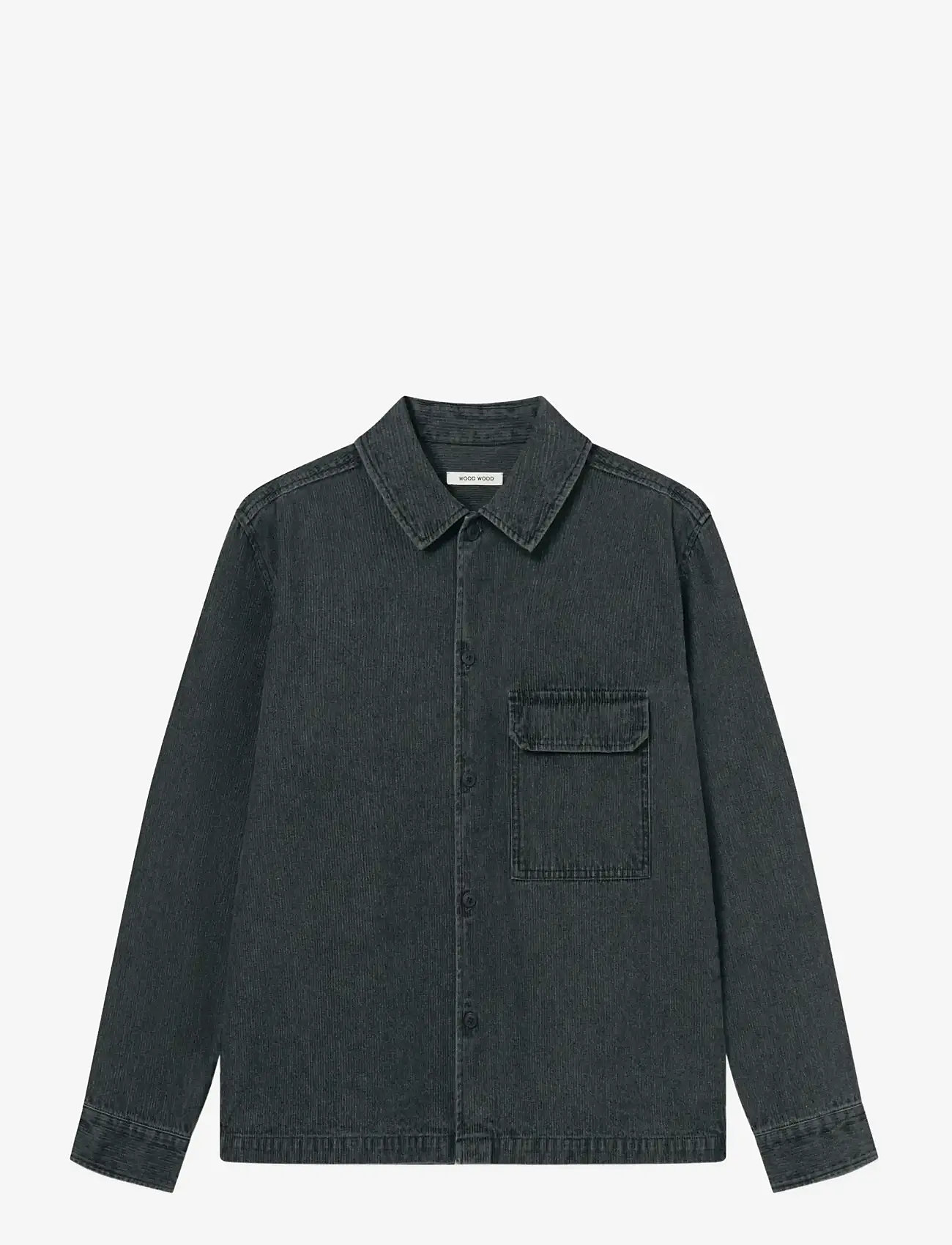 WOOD WOOD - WWDavid overshirt 25354 - jackets & coats - washed black - 1