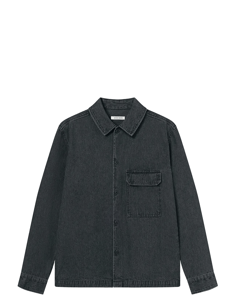 WOOD WOOD - WWDavid overshirt 25354 - Überhemden - washed black - 1
