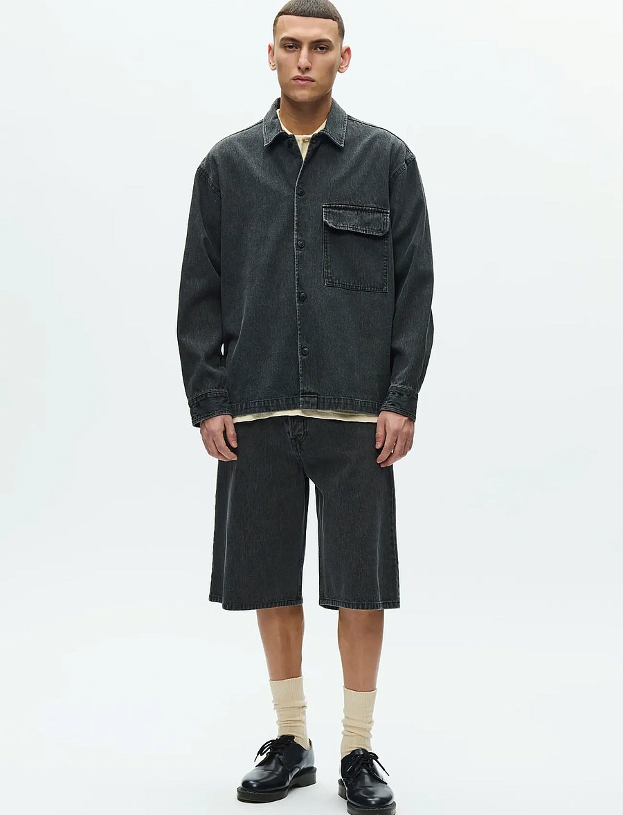 WOOD WOOD - WWDavid overshirt 25354 - Überhemden - washed black - 2
