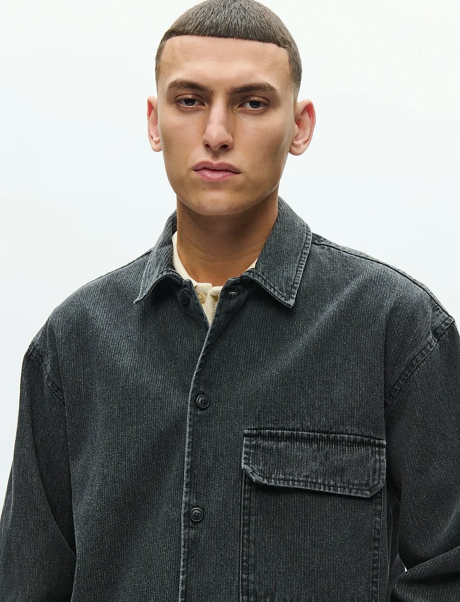 WOOD WOOD - WWDavid overshirt 25354 - Überhemden - washed black - 4