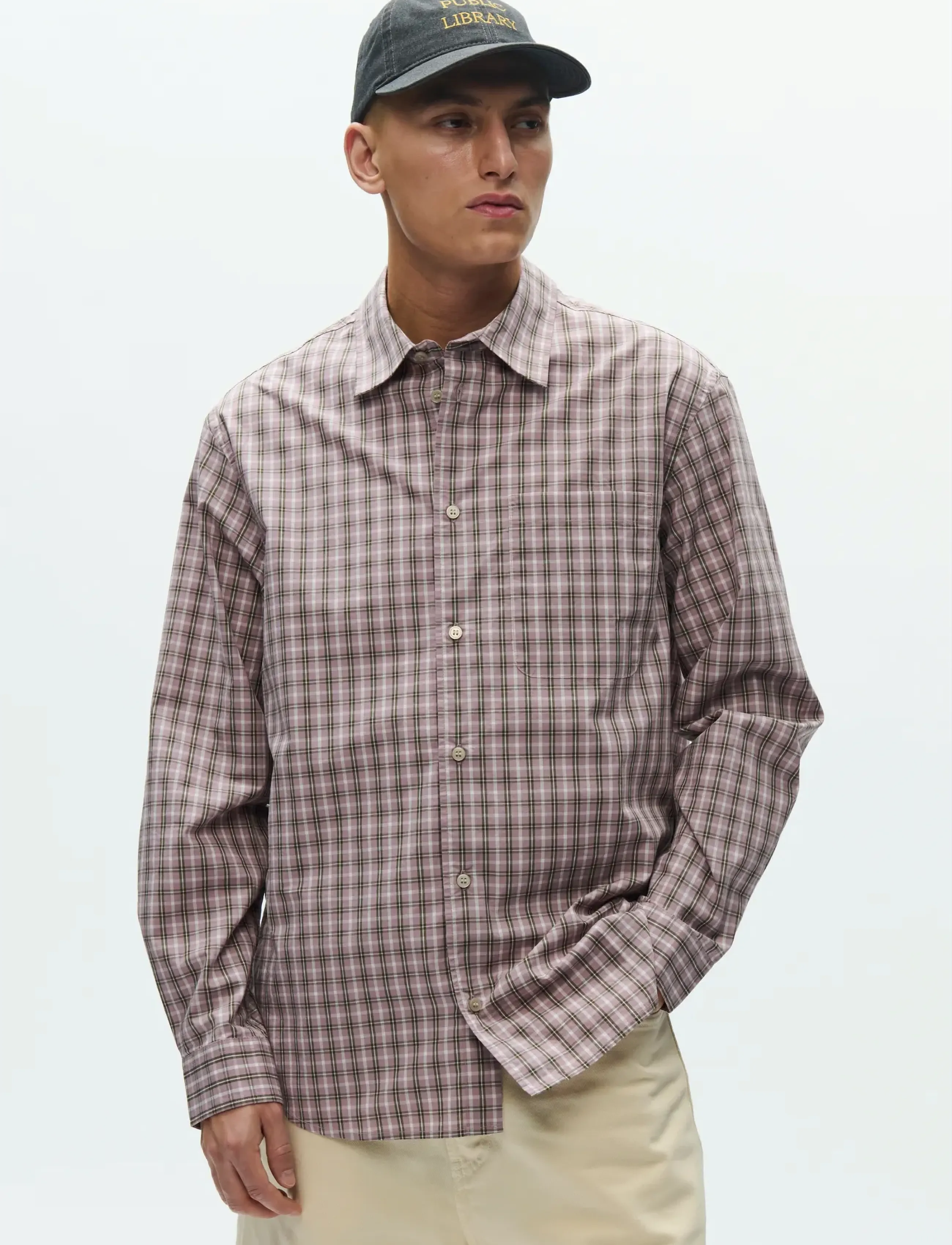 WOOD WOOD WWNico shirt 25115 - Streetwear - ELDERBERRY CHECK / multi