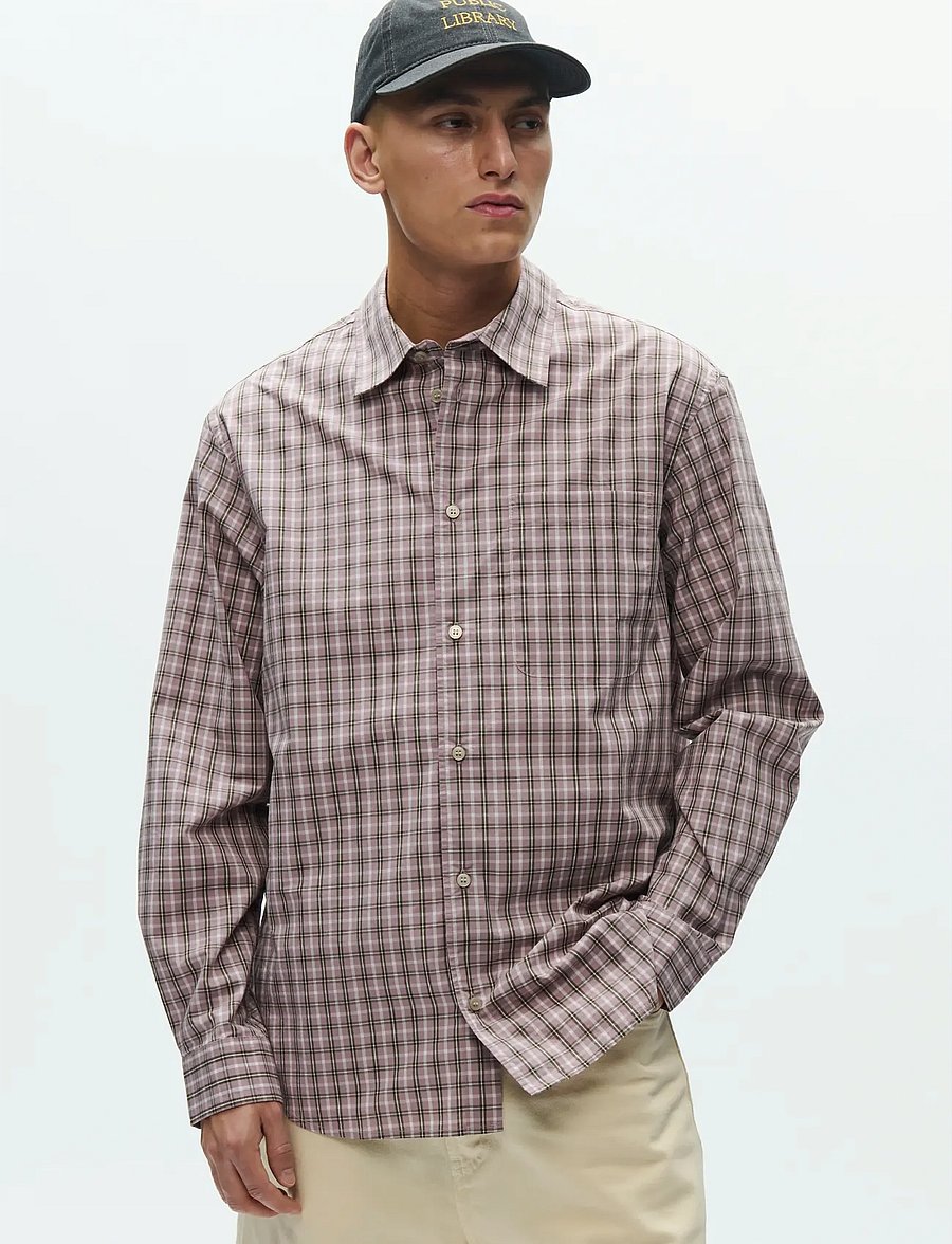 WOOD WOOD - WWNico shirt 25115 - basic-hemden - elderberry check - 0